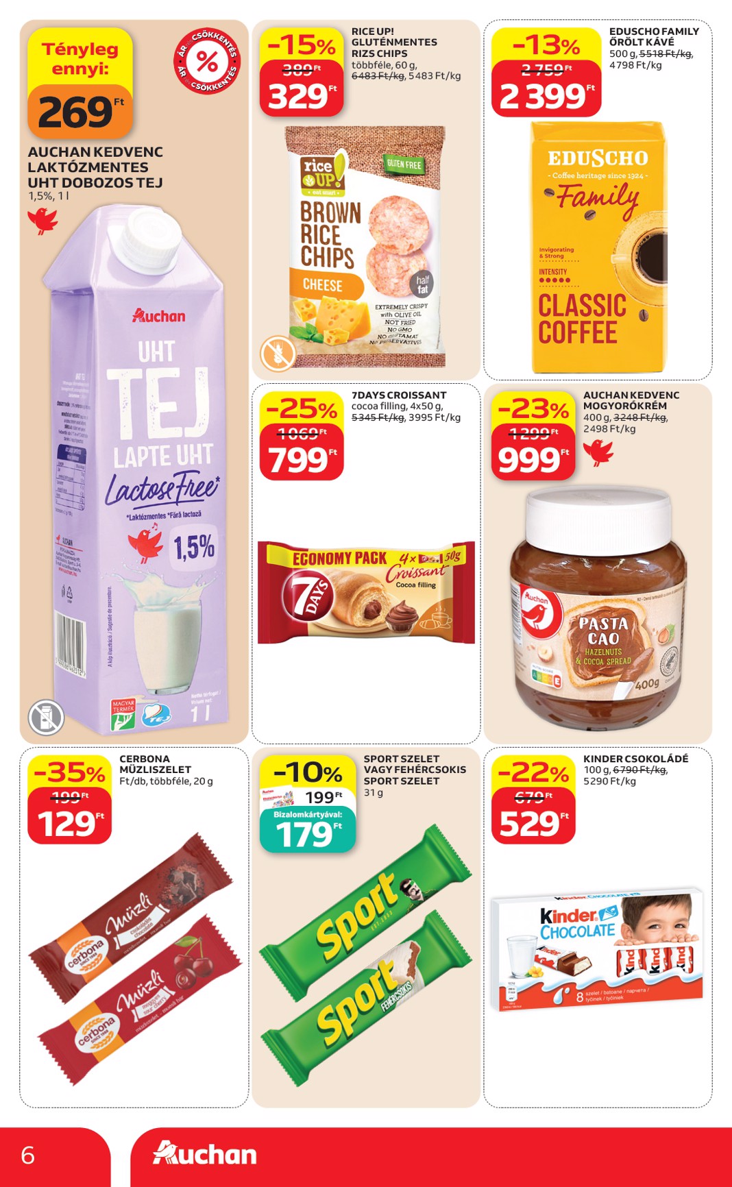 auchan - A jövőbeli Auchan szupermarket akciós újság csütörtöktől 2026.08.27.-tól szerdától 2026.09.02.-ig érvényes. - page: 6