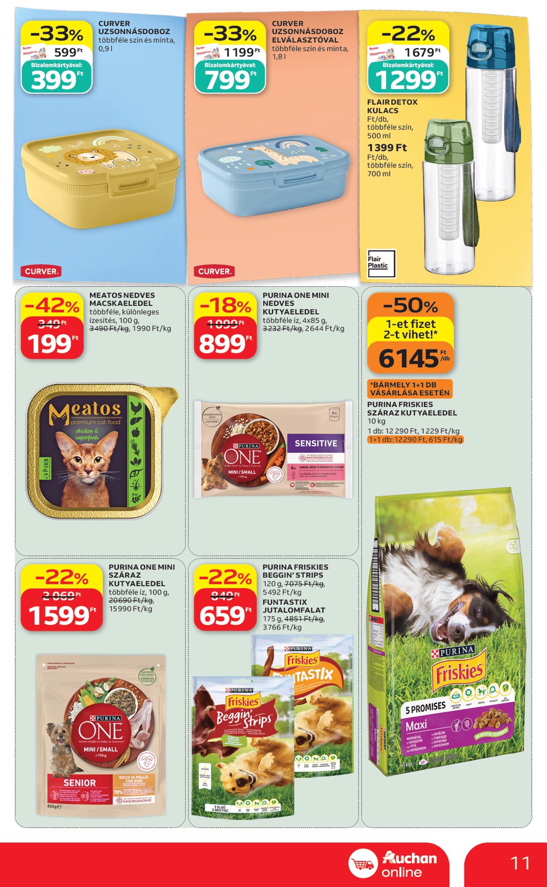 auchan - A jövőbeli Auchan szupermarket akciós újság csütörtöktől 2026.08.27.-tól szerdától 2026.09.02.-ig érvényes. - page: 11