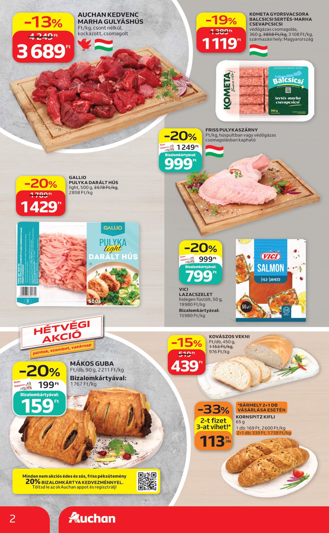 auchan - A jövőbeli Auchan szupermarket akciós újság csütörtöktől 2026.08.27.-tól szerdától 2026.09.02.-ig érvényes. - page: 2