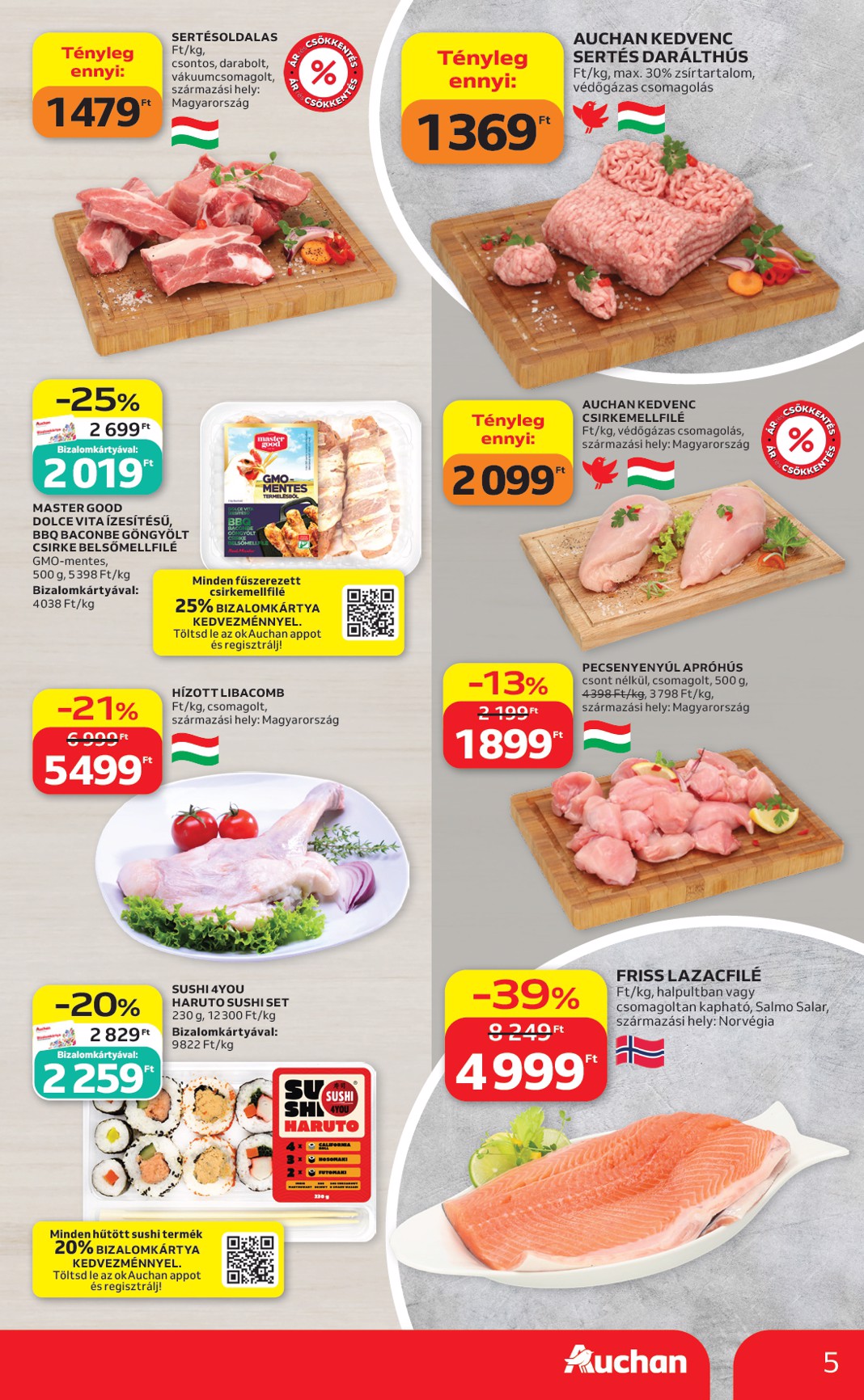 auchan - A jövőbeli Auchan Hipermarket akciós újság csütörtöktől 2026.09.10.-tól szerdától 2026.09.16.-ig érvényes. - page: 5