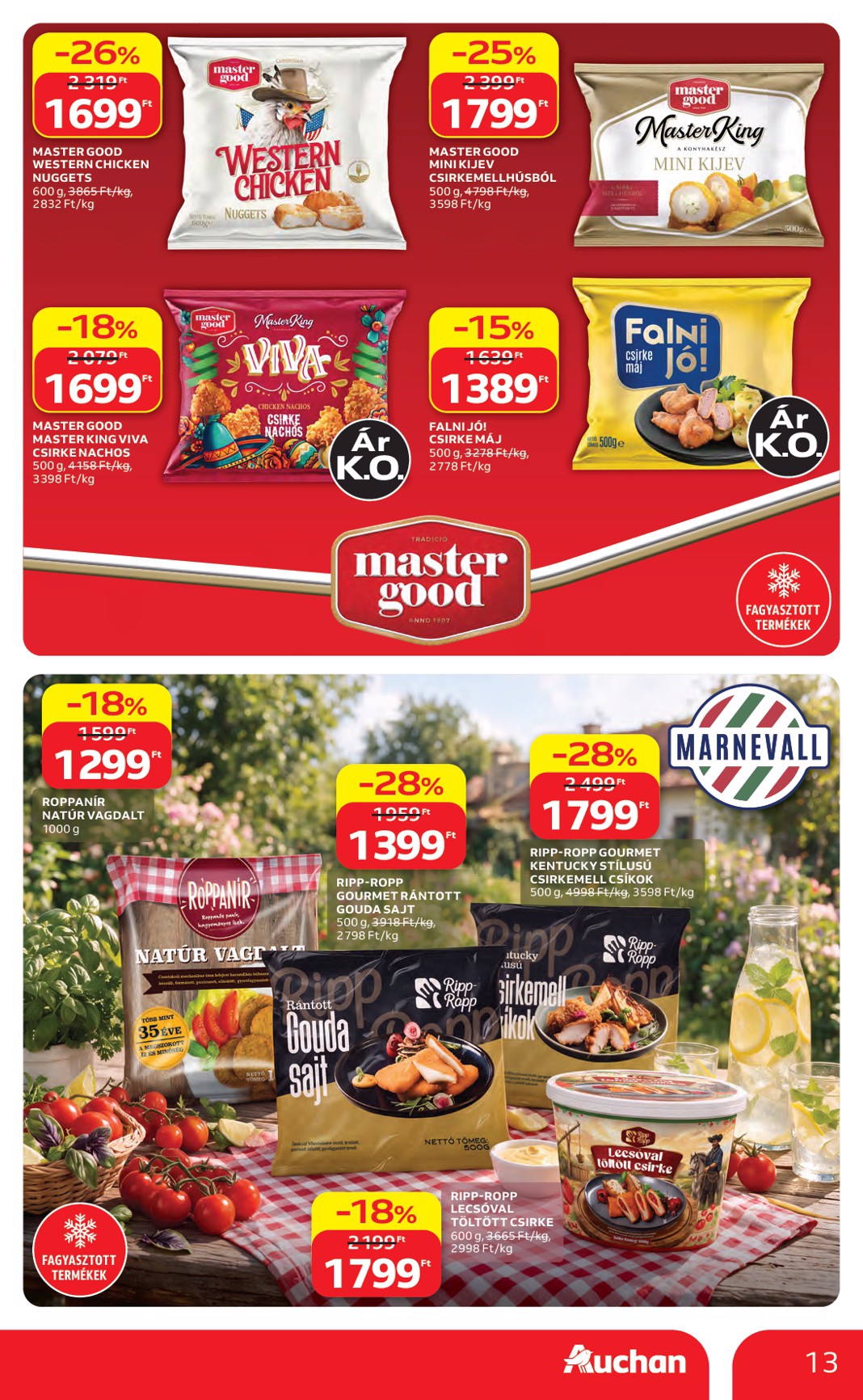 auchan - A jövőbeli Auchan - Kedvenc Márkáink akciós újság csütörtöktől 2026.09.10.-tól szerdától 2026.09.23.-ig érvényes. - page: 13