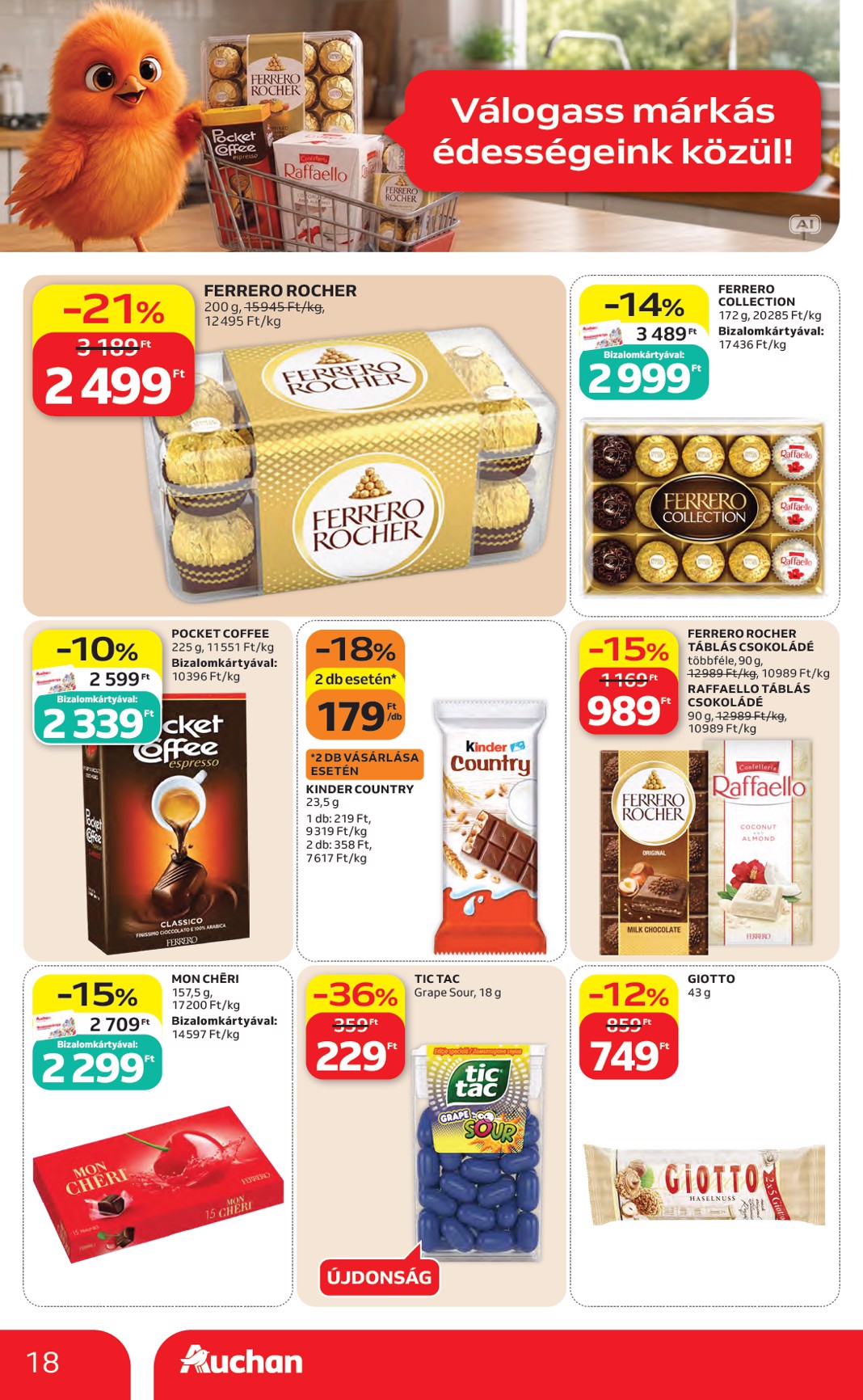 auchan - A jövőbeli Auchan - Kedvenc Márkáink akciós újság csütörtöktől 2026.09.10.-tól szerdától 2026.09.23.-ig érvényes. - page: 18
