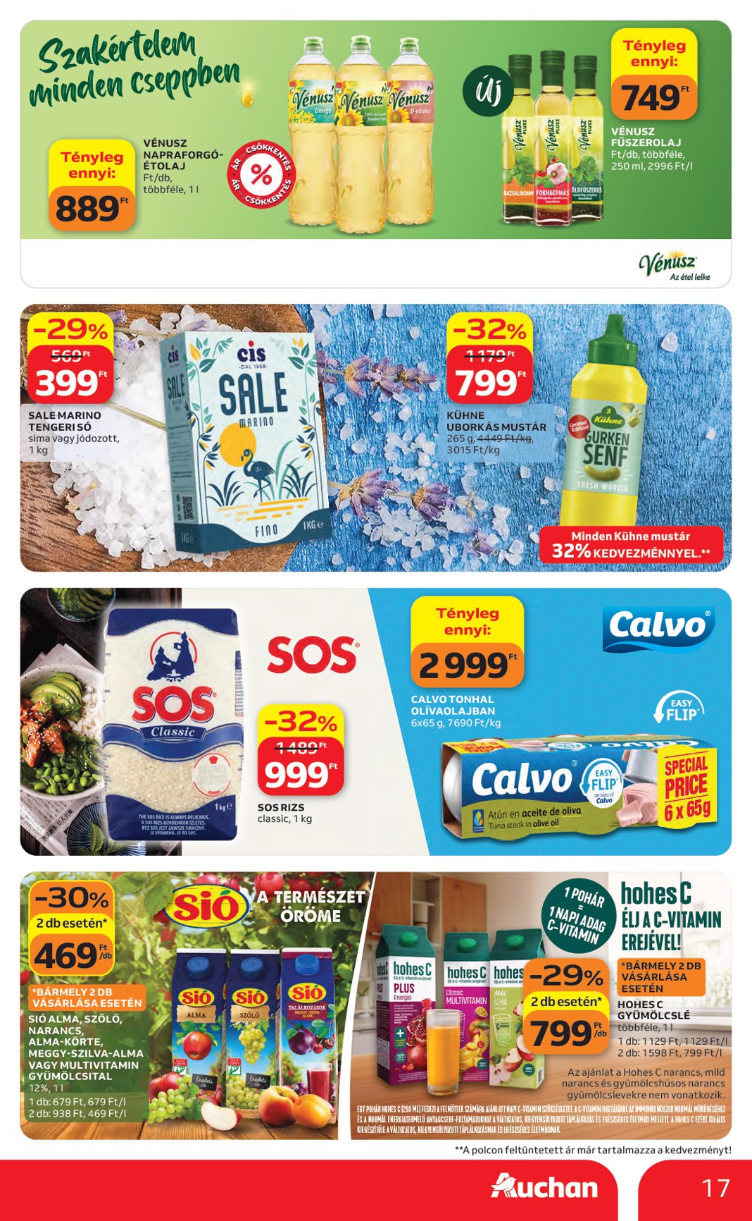 auchan - A jövőbeli Auchan - Kedvenc Márkáink akciós újság csütörtöktől 2026.09.10.-tól szerdától 2026.09.23.-ig érvényes. - page: 17