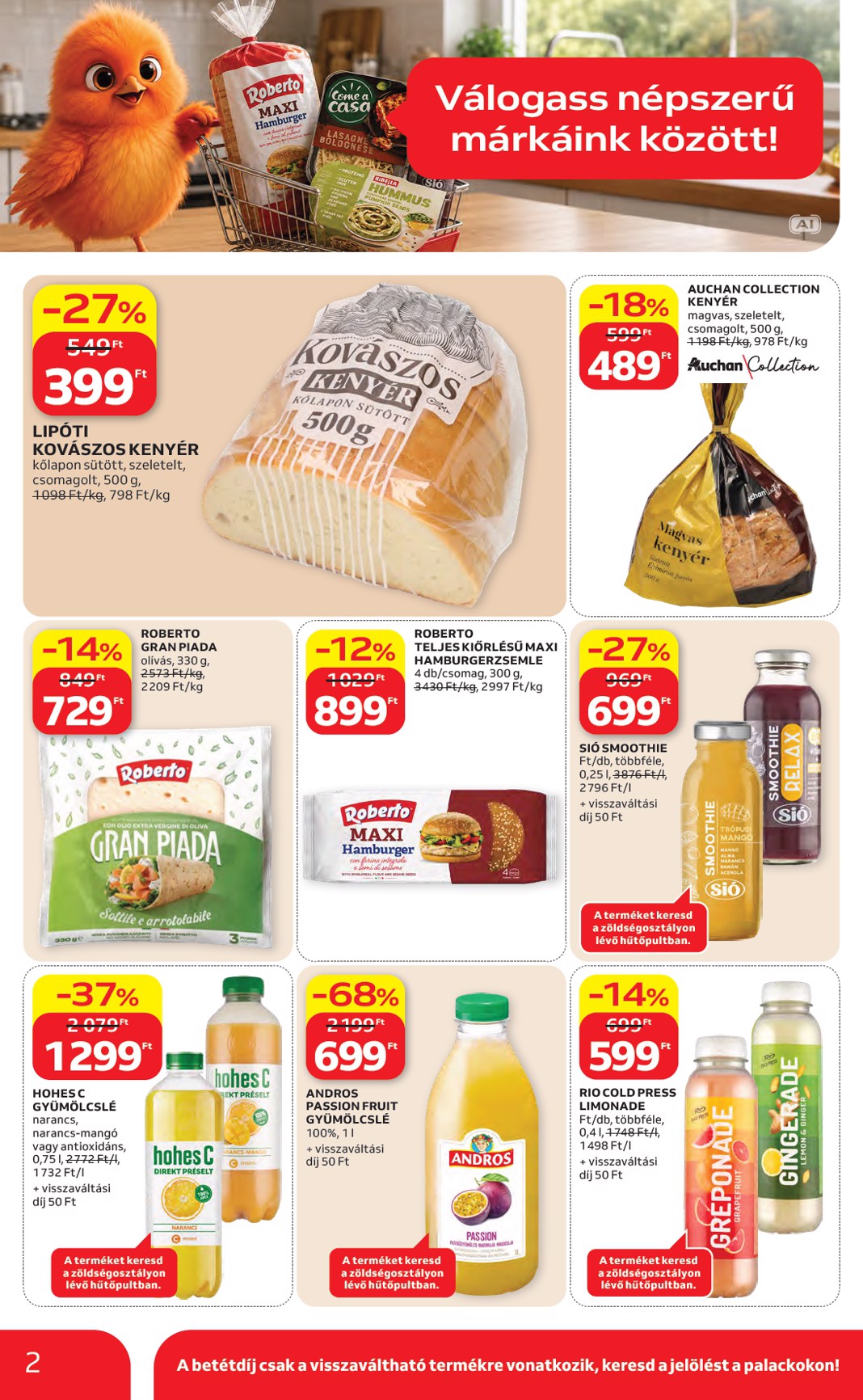 auchan - A jövőbeli Auchan - Kedvenc Márkáink akciós újság csütörtöktől 2026.09.10.-tól szerdától 2026.09.23.-ig érvényes. - page: 2
