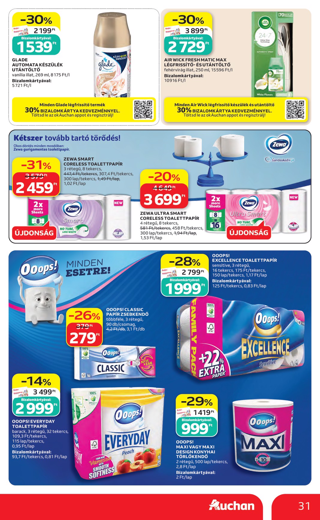 auchan - A jövőbeli Auchan - Kedvenc Márkáink akciós újság csütörtöktől 2026.09.10.-tól szerdától 2026.09.23.-ig érvényes. - page: 31