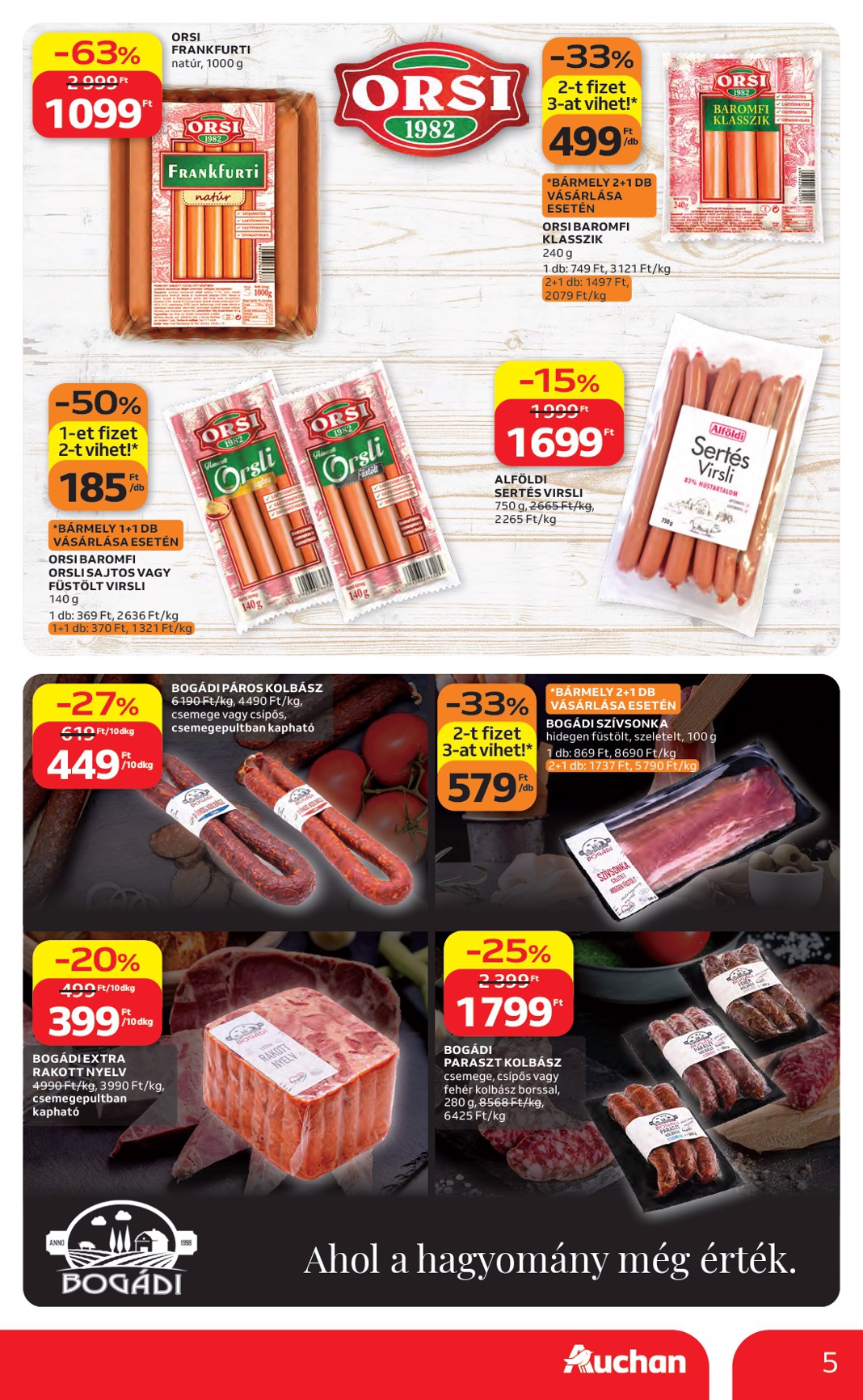 auchan - A jövőbeli Auchan - Kedvenc Márkáink akciós újság csütörtöktől 2026.09.10.-tól szerdától 2026.09.23.-ig érvényes. - page: 5