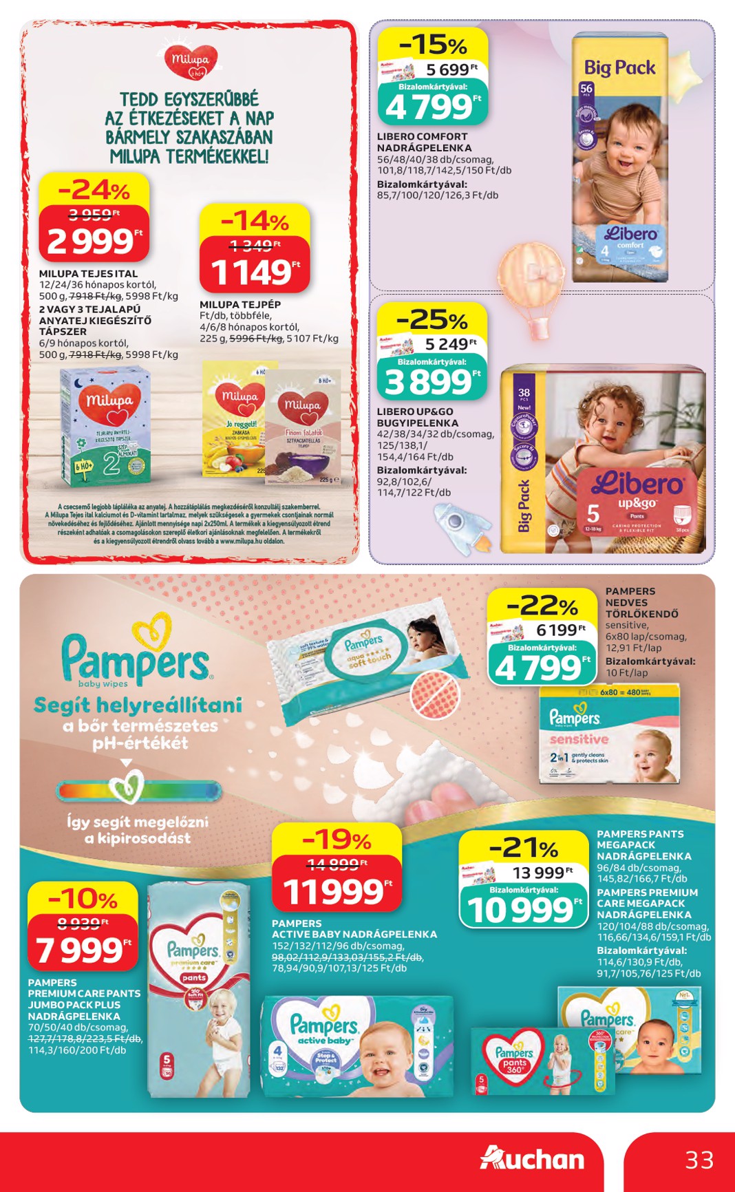 auchan - A jövőbeli Auchan - Kedvenc Márkáink akciós újság csütörtöktől 2026.09.10.-tól szerdától 2026.09.23.-ig érvényes. - page: 33