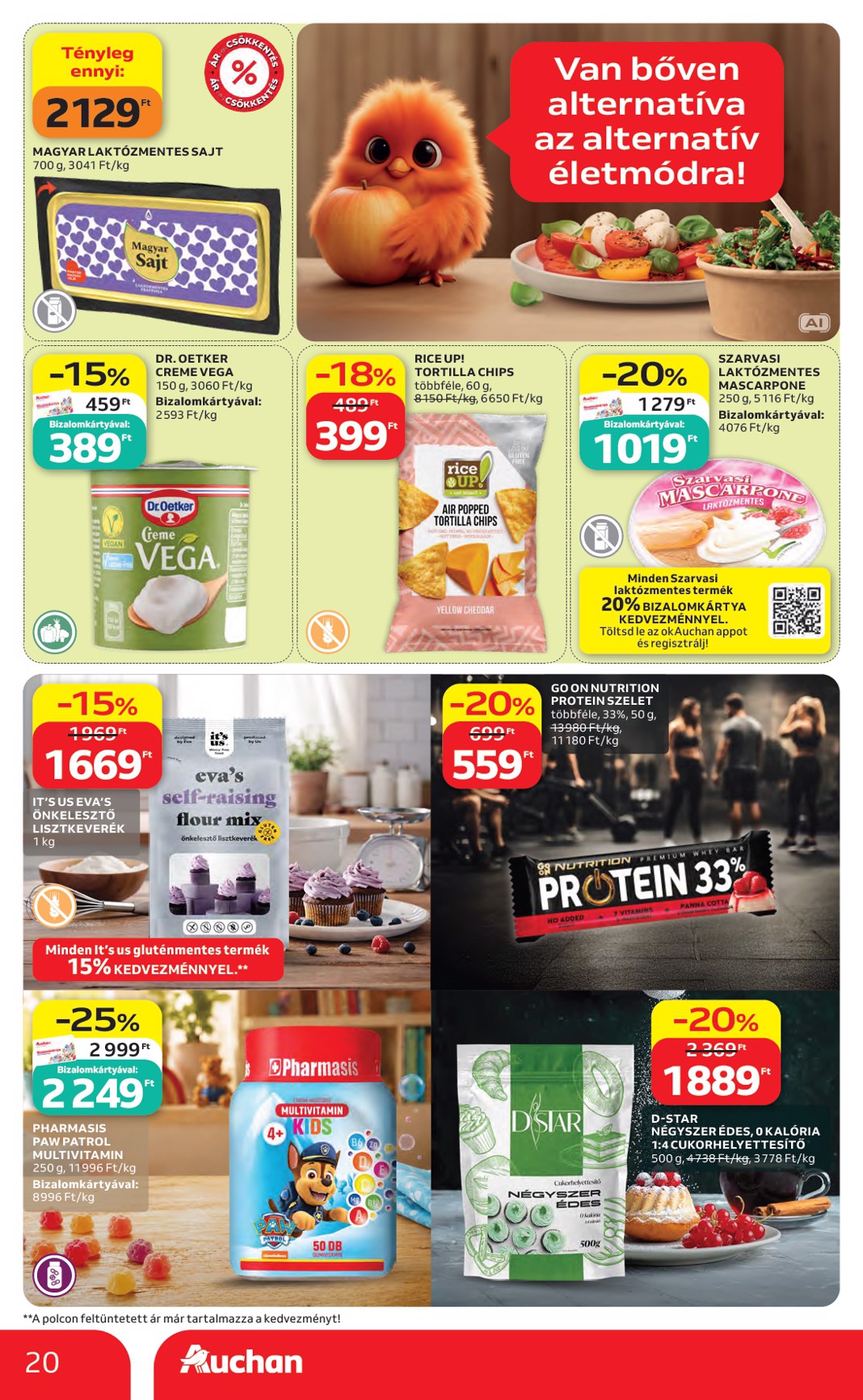 auchan - A jövőbeli Auchan - Kedvenc Márkáink akciós újság csütörtöktől 2026.09.10.-tól szerdától 2026.09.23.-ig érvényes. - page: 20