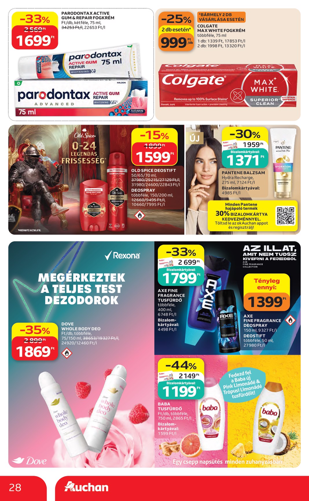 auchan - A jövőbeli Auchan - Kedvenc Márkáink akciós újság csütörtöktől 2026.09.10.-tól szerdától 2026.09.23.-ig érvényes. - page: 28