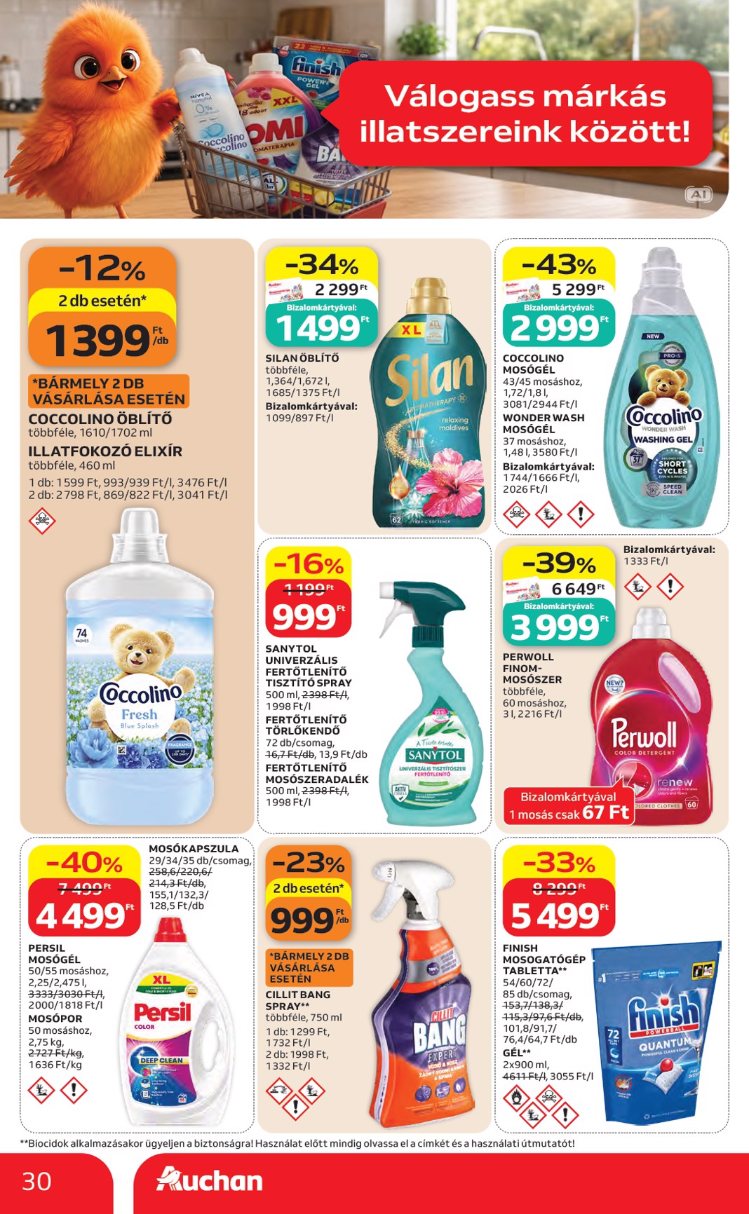 auchan - A jövőbeli Auchan - Kedvenc Márkáink akciós újság csütörtöktől 2026.09.10.-tól szerdától 2026.09.23.-ig érvényes. - page: 30