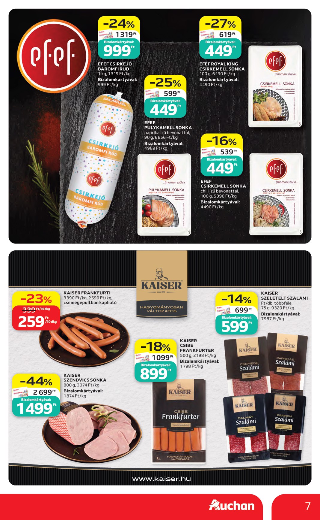 auchan - A jövőbeli Auchan - Kedvenc Márkáink akciós újság csütörtöktől 2026.09.10.-tól szerdától 2026.09.23.-ig érvényes. - page: 7