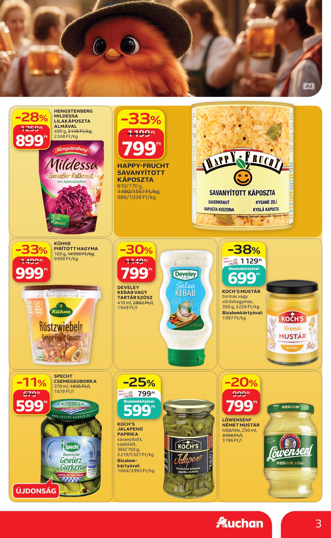 auchan - A jövőbeli Auchan Hipermarket akciós újság csütörtöktől 2026.09.17.-tól szerdától 2026.09.30.-ig érvényes. - page: 3