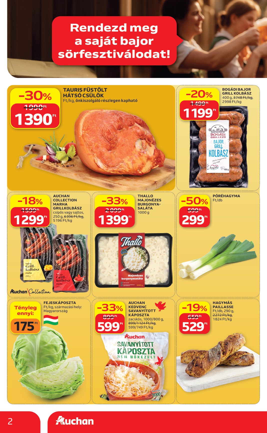 auchan - A jövőbeli Auchan Hipermarket akciós újság csütörtöktől 2026.09.17.-tól szerdától 2026.09.30.-ig érvényes. - page: 2