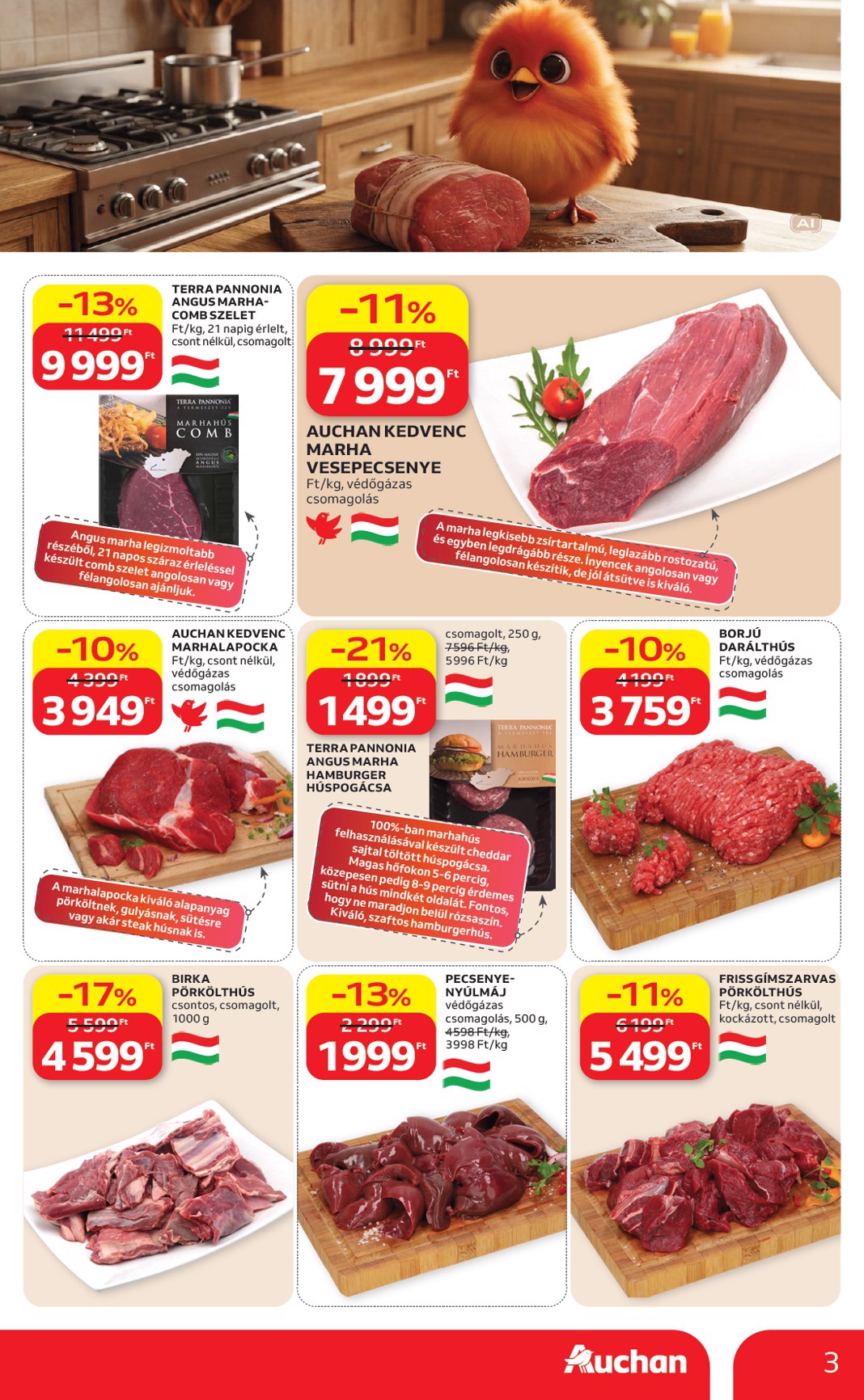 auchan - A jövőbeli Auchan Hipermarket akciós újság csütörtöktől 2026.09.17.-tól szerdától 2026.09.23.-ig érvényes. - page: 3