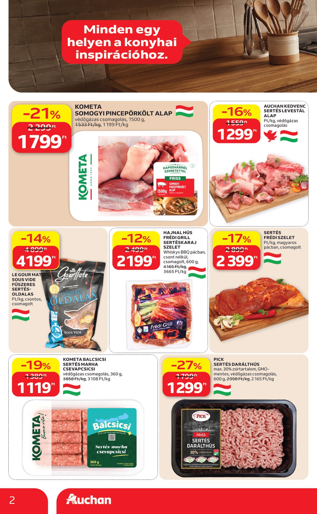 auchan - A jövőbeli Auchan Hipermarket akciós újság csütörtöktől 2026.09.17.-tól szerdától 2026.09.23.-ig érvényes. - page: 2