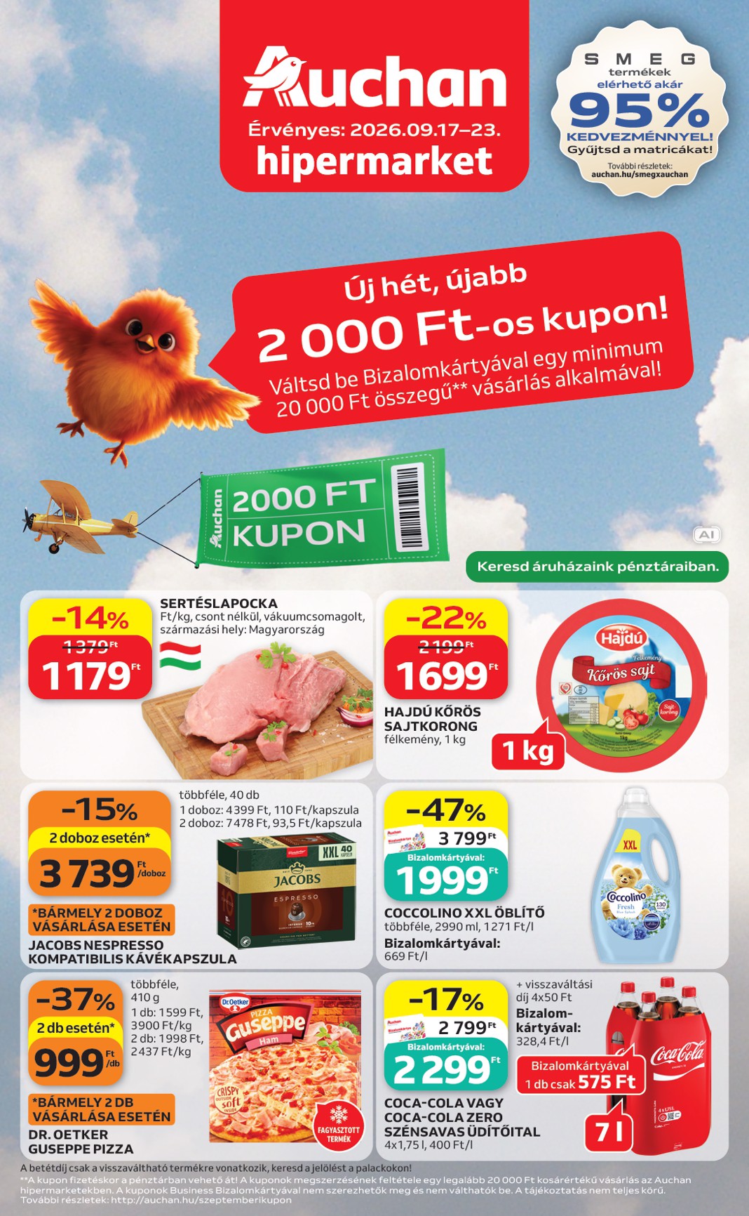 auchan - Aktuális Auchan szórólap érvényes csütörtöktől 2026.09.17.-től szerdától 2026.09.23.-ig