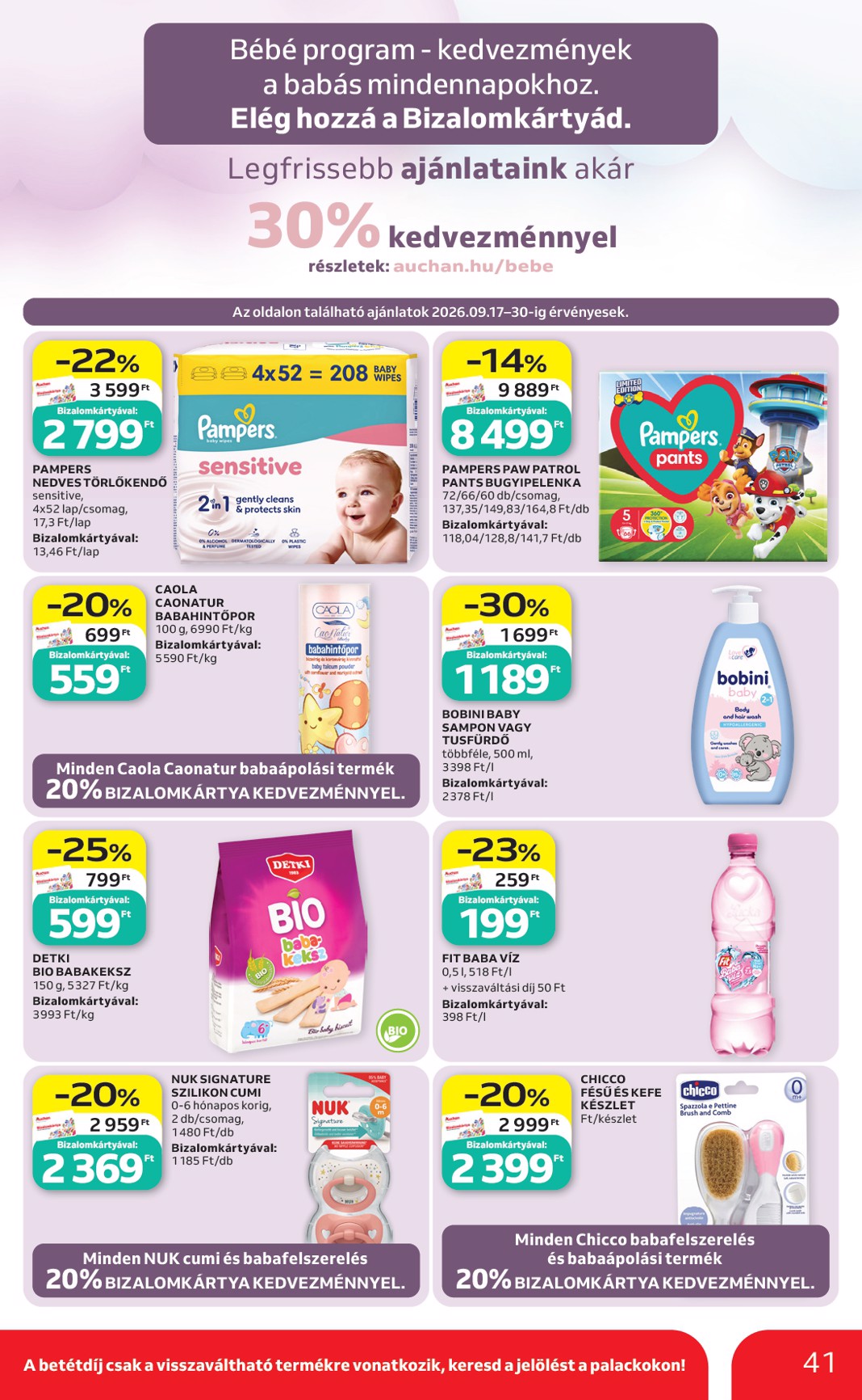 auchan - Aktuális Auchan szórólap érvényes csütörtöktől 2026.09.17.-től szerdától 2026.09.23.-ig - page: 41
