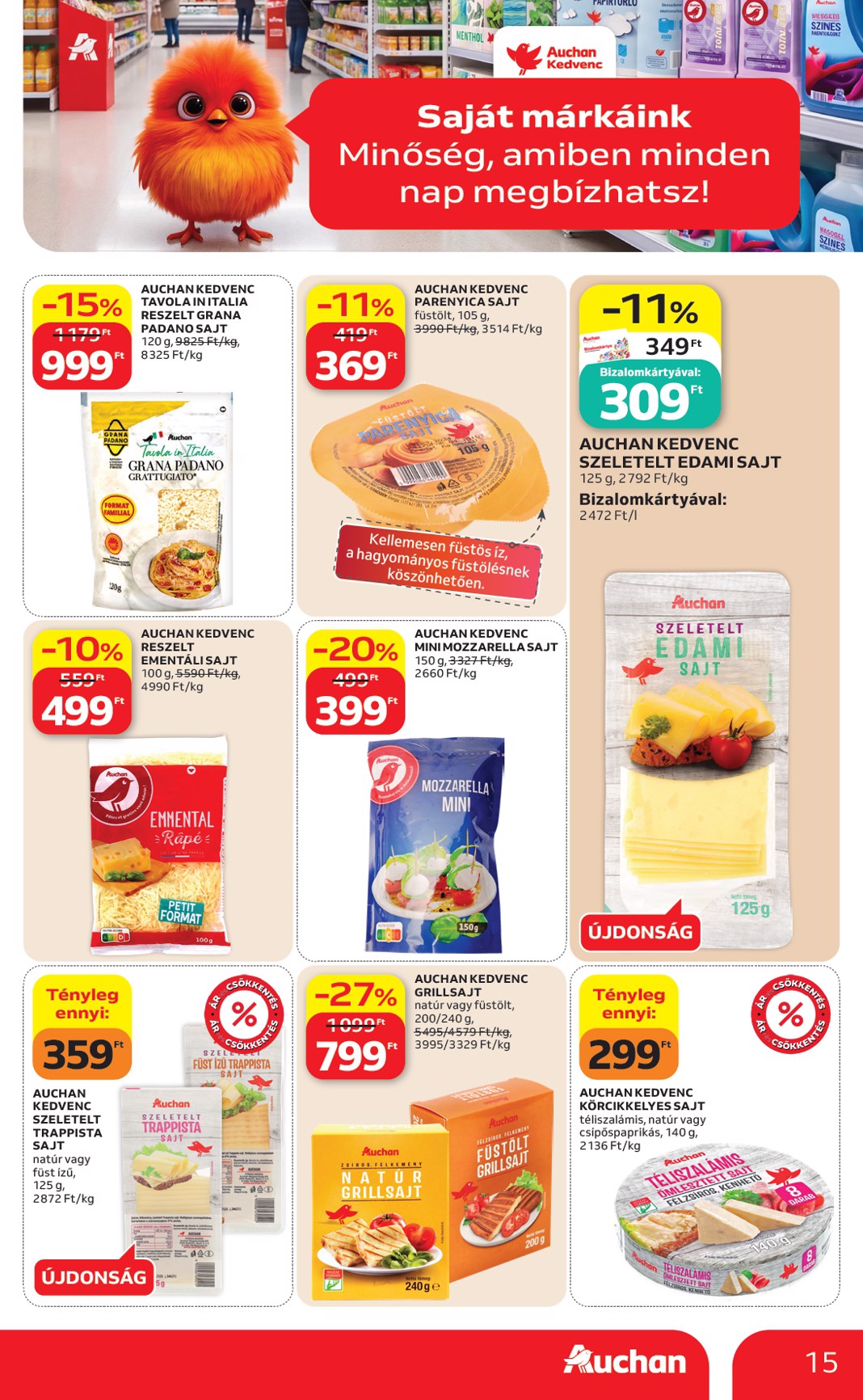 auchan - Aktuális Auchan szórólap érvényes csütörtöktől 2026.09.17.-től szerdától 2026.09.23.-ig - page: 15