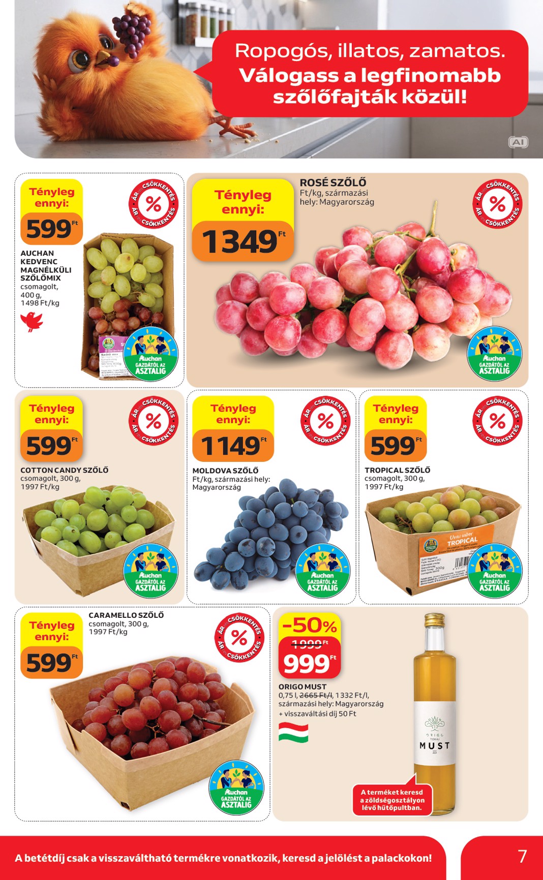 auchan - Aktuális Auchan szórólap érvényes csütörtöktől 2026.09.17.-től szerdától 2026.09.23.-ig - page: 7