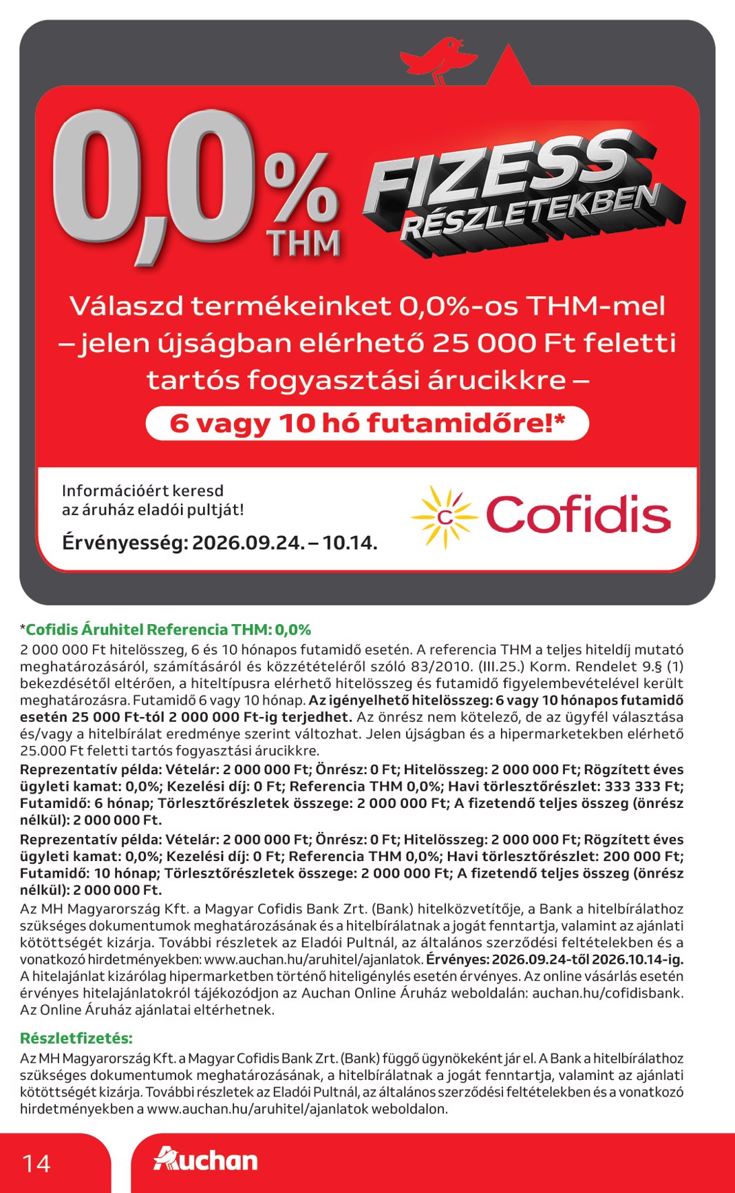 auchan - A jövőbeli Auchan Hipermarket - Őszi nagytakarítás akciós újság csütörtöktől 2026.09.24.-tól szerdától 2026.10.14.-ig érvényes. - page: 14
