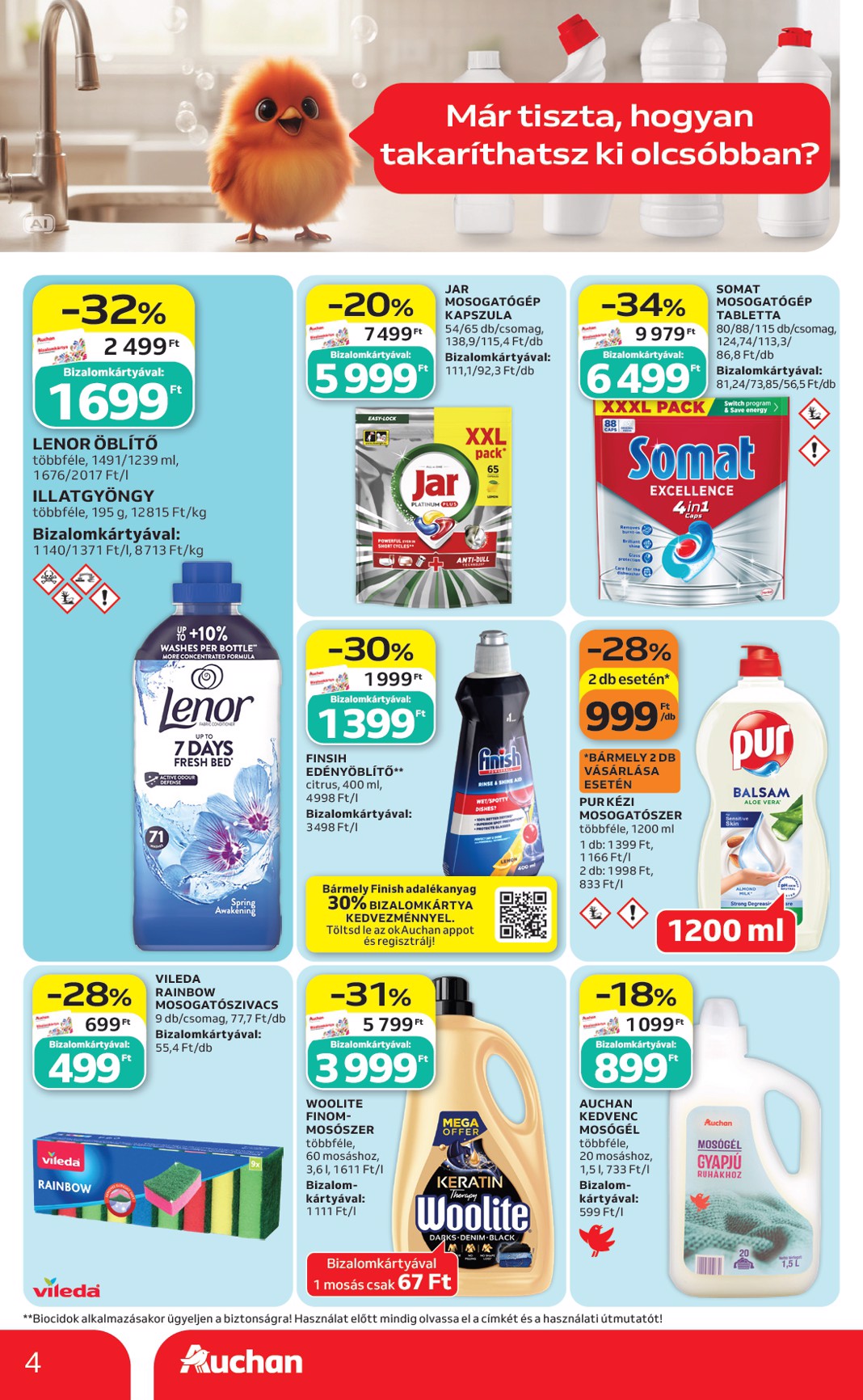 auchan - A jövőbeli Auchan Hipermarket - Őszi nagytakarítás akciós újság csütörtöktől 2026.09.24.-tól szerdától 2026.10.14.-ig érvényes. - page: 4
