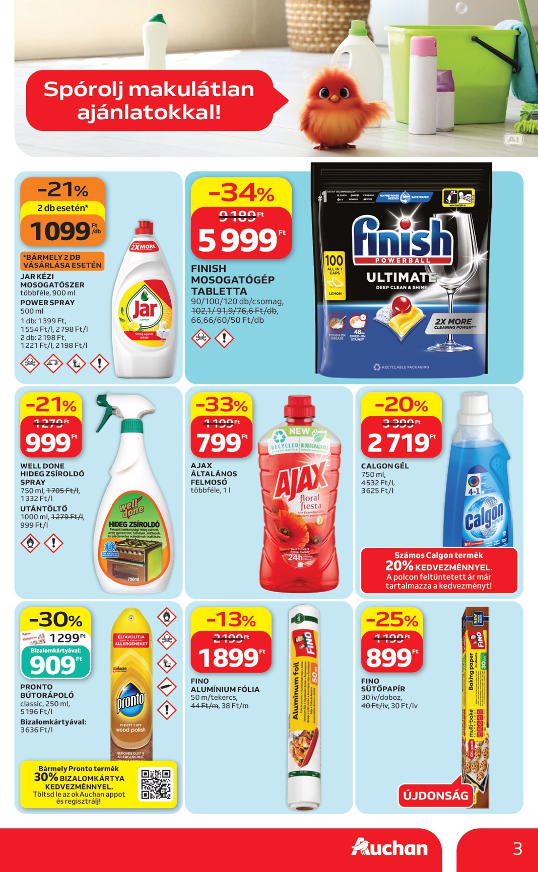 auchan - A jövőbeli Auchan Hipermarket - Őszi nagytakarítás akciós újság csütörtöktől 2026.09.24.-tól szerdától 2026.10.14.-ig érvényes. - page: 3