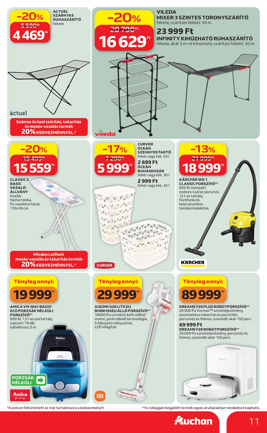 auchan - A jövőbeli Auchan Hipermarket - Őszi nagytakarítás akciós újság csütörtöktől 2026.09.24.-tól szerdától 2026.10.14.-ig érvényes. - page: 11