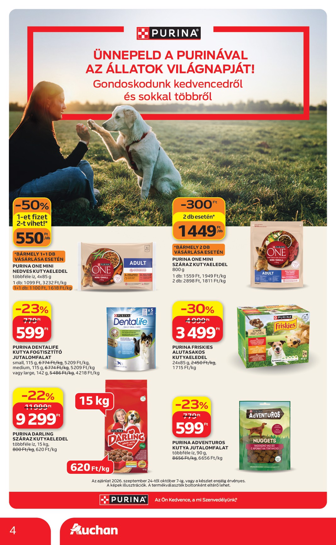 auchan - A jövőbeli Auchan Hipermarket - Állatvilág ajánlataink akciós újság csütörtöktől 2026.09.24.-tól szerdától 2026.10.07.-ig érvényes. - page: 4