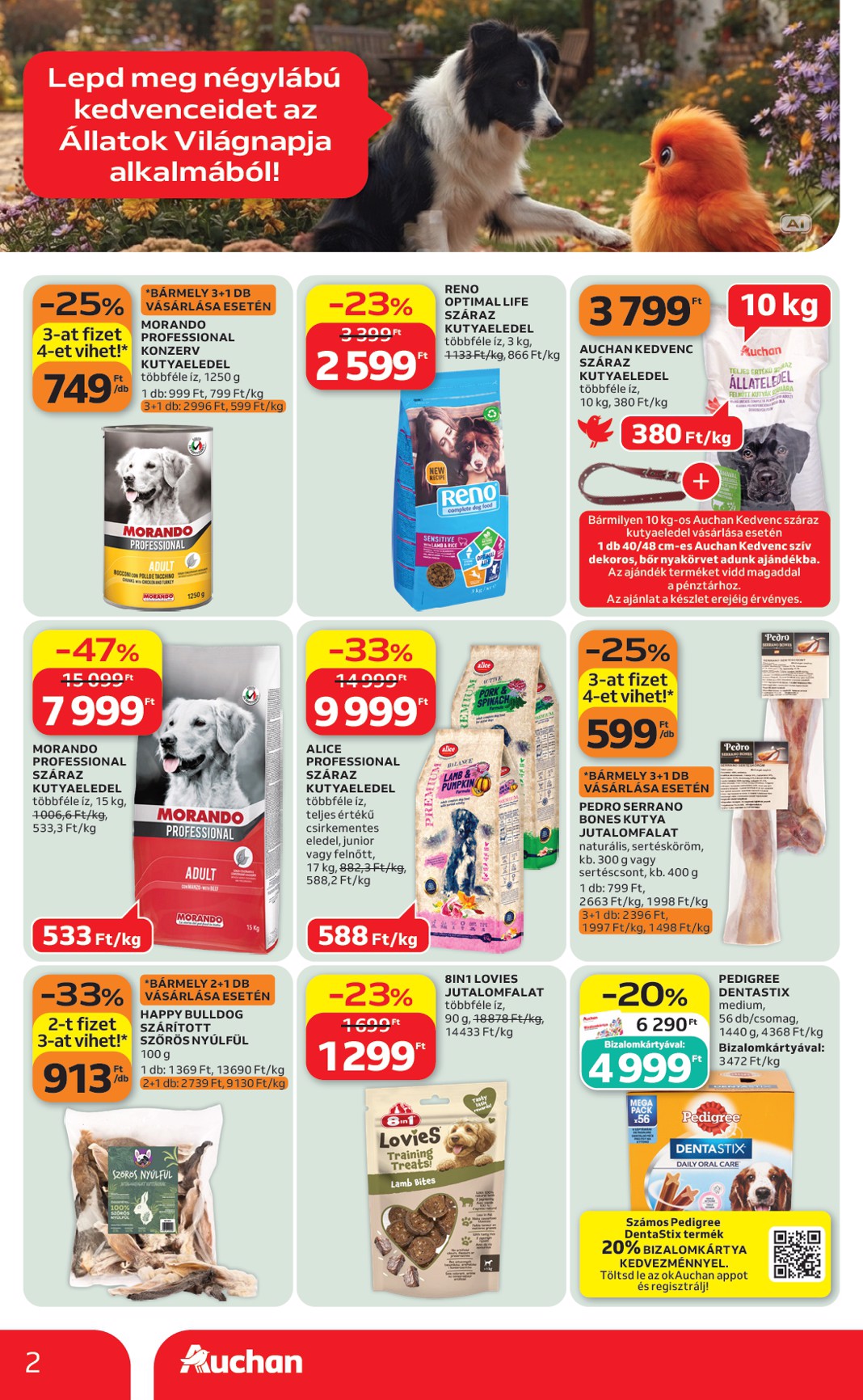 auchan - A jövőbeli Auchan Hipermarket - Állatvilág ajánlataink akciós újság csütörtöktől 2026.09.24.-tól szerdától 2026.10.07.-ig érvényes. - page: 2