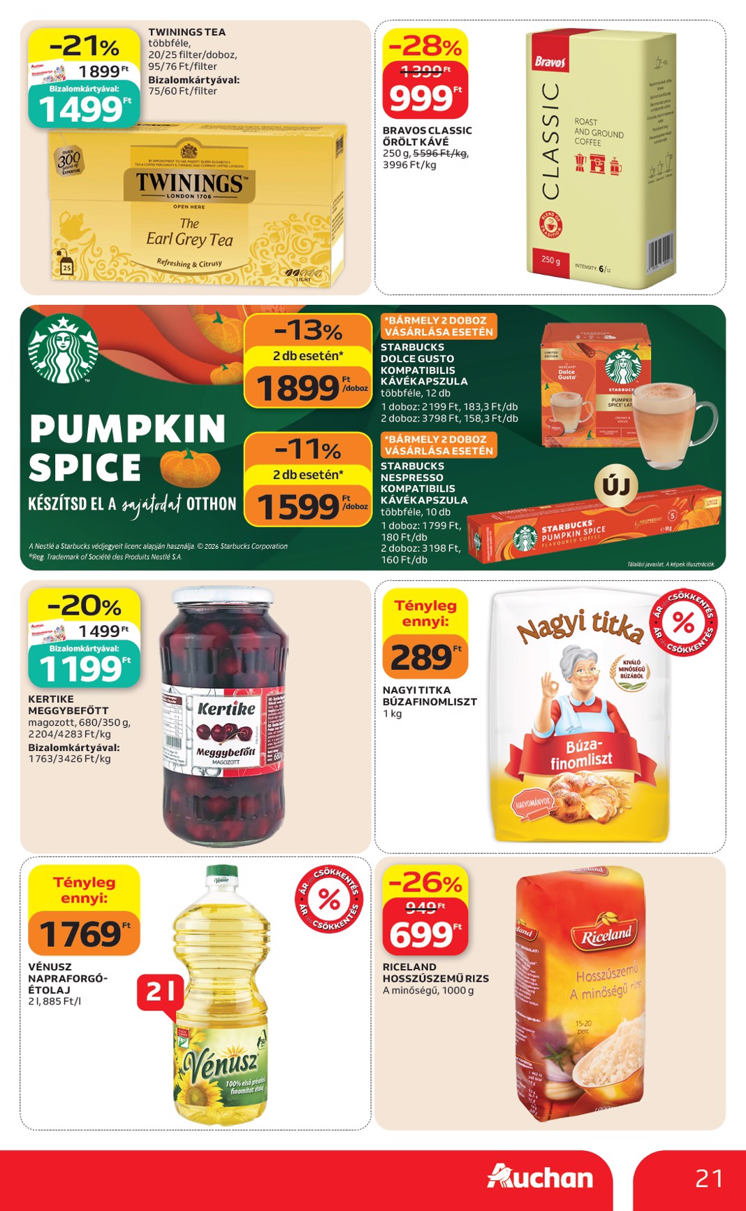 auchan - A jövőbeli Auchan Hipermarket akciós újság csütörtöktől 2026.09.24.-tól szerdától 2026.09.30.-ig érvényes. - page: 21