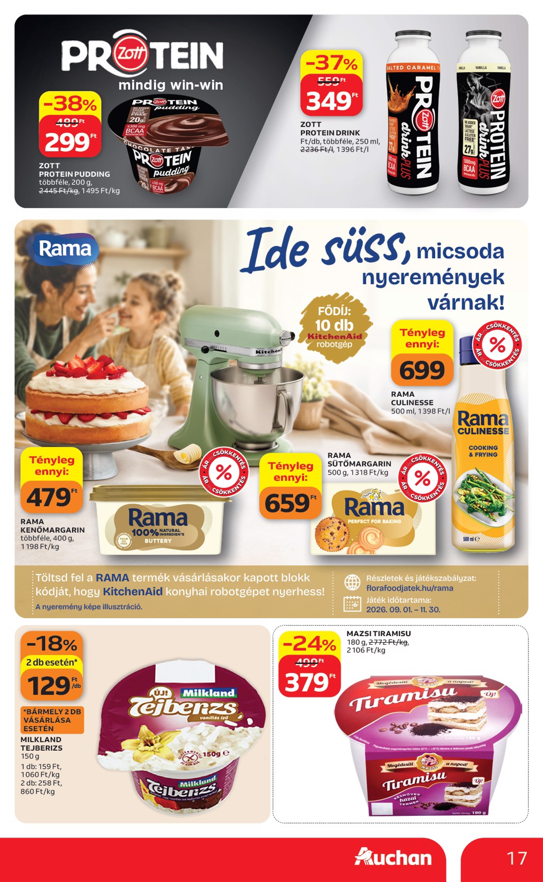 auchan - A jövőbeli Auchan Hipermarket akciós újság csütörtöktől 2026.09.24.-tól szerdától 2026.09.30.-ig érvényes. - page: 17