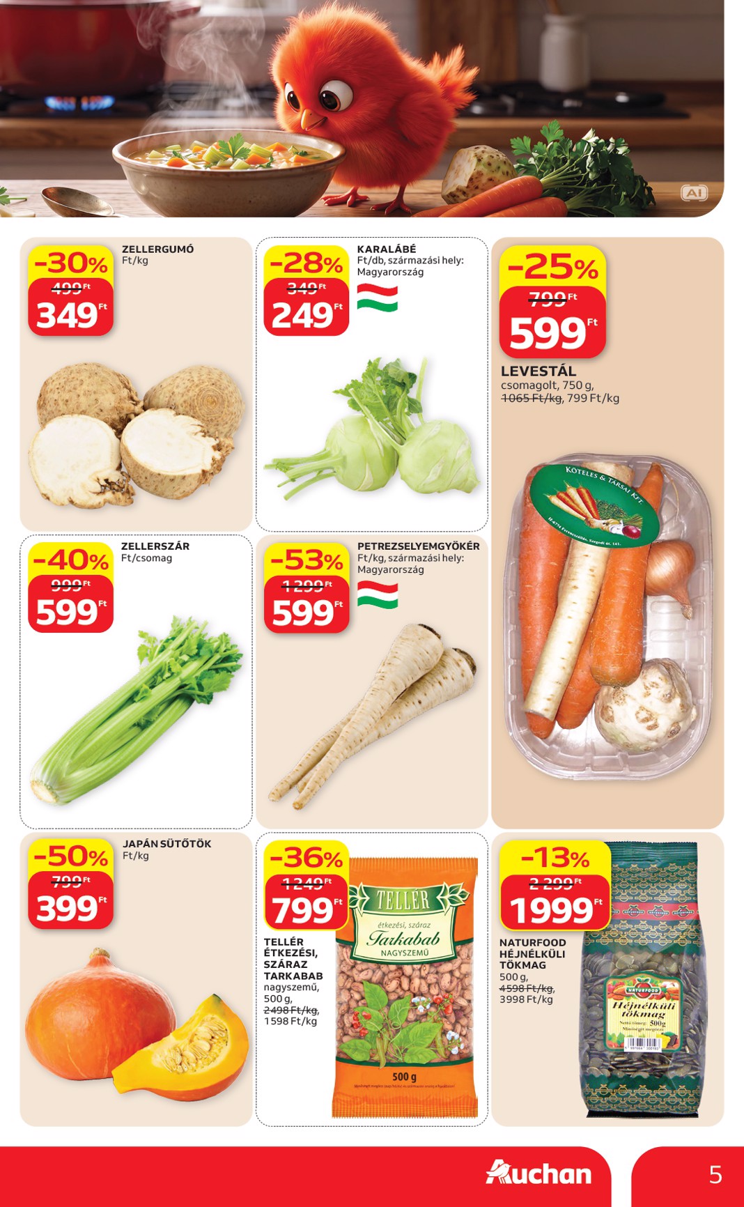 auchan - A jövőbeli Auchan Hipermarket akciós újság csütörtöktől 2026.09.24.-tól szerdától 2026.09.30.-ig érvényes. - page: 5