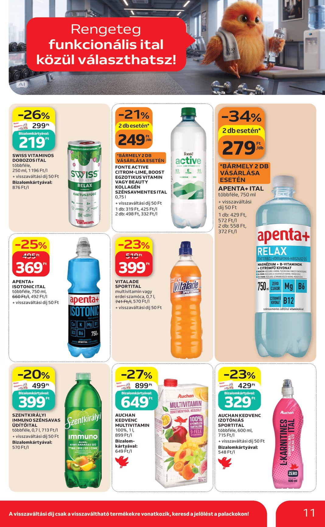 auchan - A jövőbeli Auchan Hipermarket akciós újság csütörtöktől 2026.09.24.-tól szerdától 2026.09.30.-ig érvényes. - page: 11