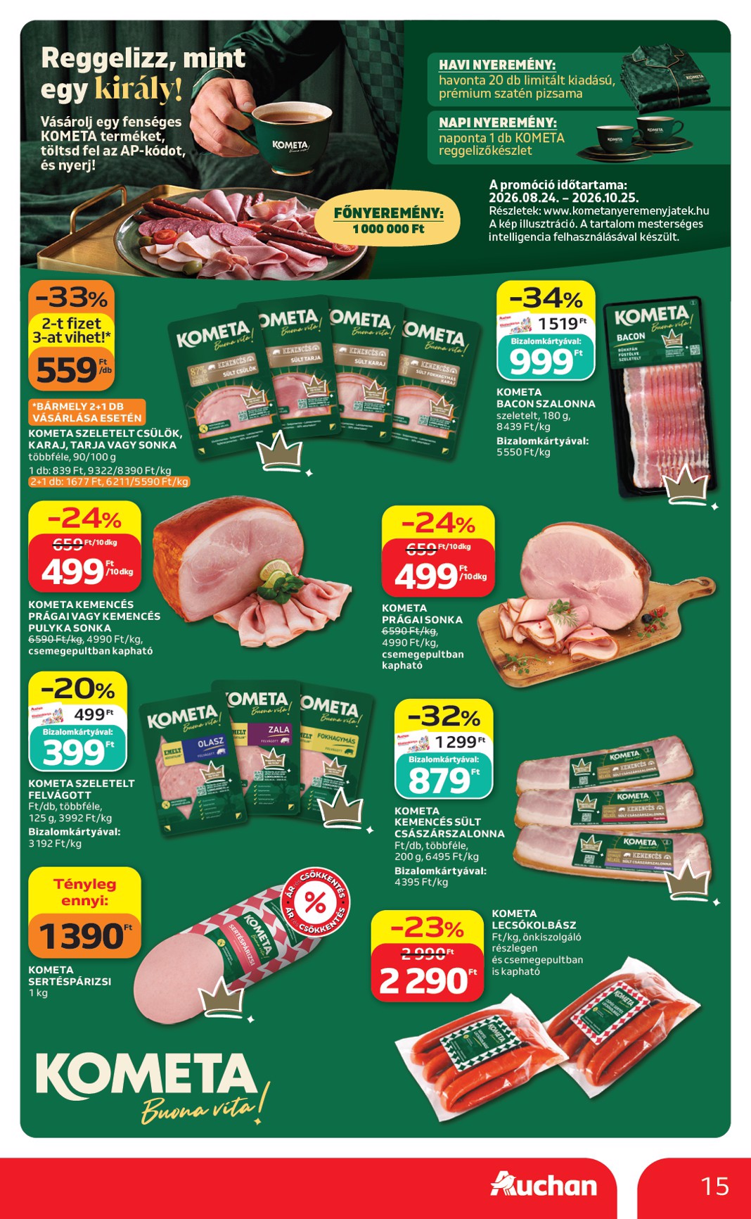 auchan - A jövőbeli Auchan Hipermarket akciós újság csütörtöktől 2026.09.24.-tól szerdától 2026.09.30.-ig érvényes. - page: 15
