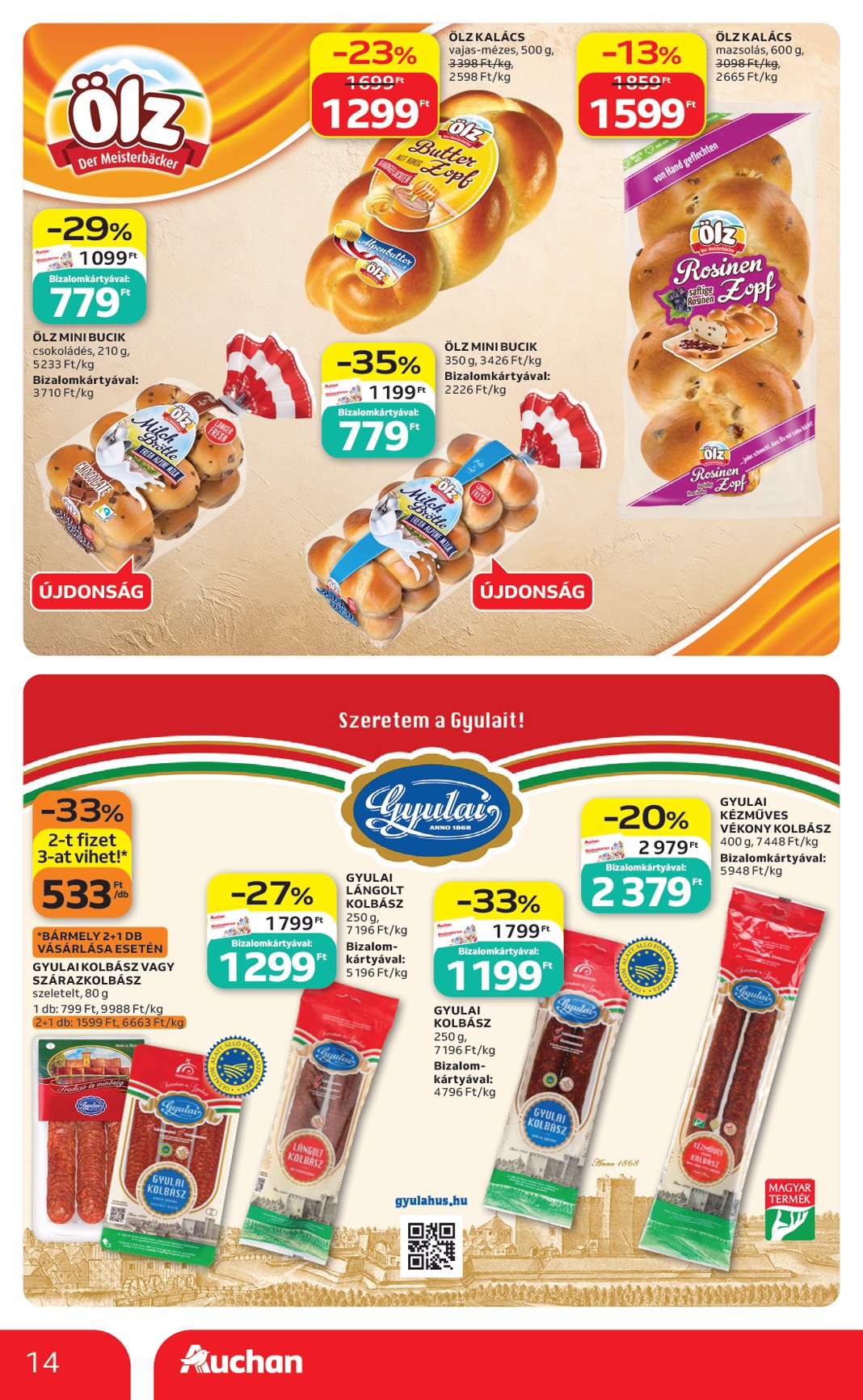 auchan - A jövőbeli Auchan Hipermarket akciós újság csütörtöktől 2026.09.24.-tól szerdától 2026.09.30.-ig érvényes. - page: 14