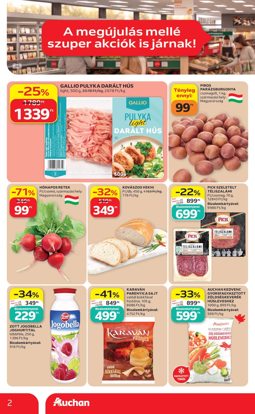auchan - A jövőbeli Auchan - Szekszárdi ajánlataink akciós újság csütörtöktől 2026.09.24.-tól szerdától 2026.09.30.-ig érvényes. - page: 2