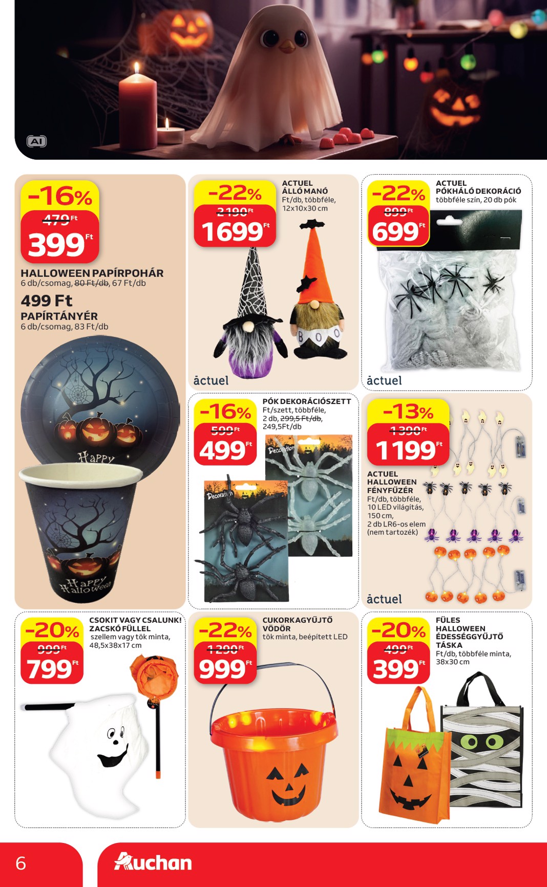 auchan - Aktuális Auchan - Halloweeni ajánlataink szórólap érvényes csütörtöktől 2026.10.01.-től szerdától 2026.10.07.-ig - page: 6