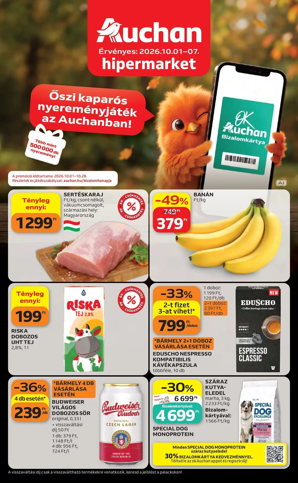 auchan - Aktuális Auchan szórólap érvényes csütörtöktől 2026.10.01.-től szerdától 2026.10.07.-ig
