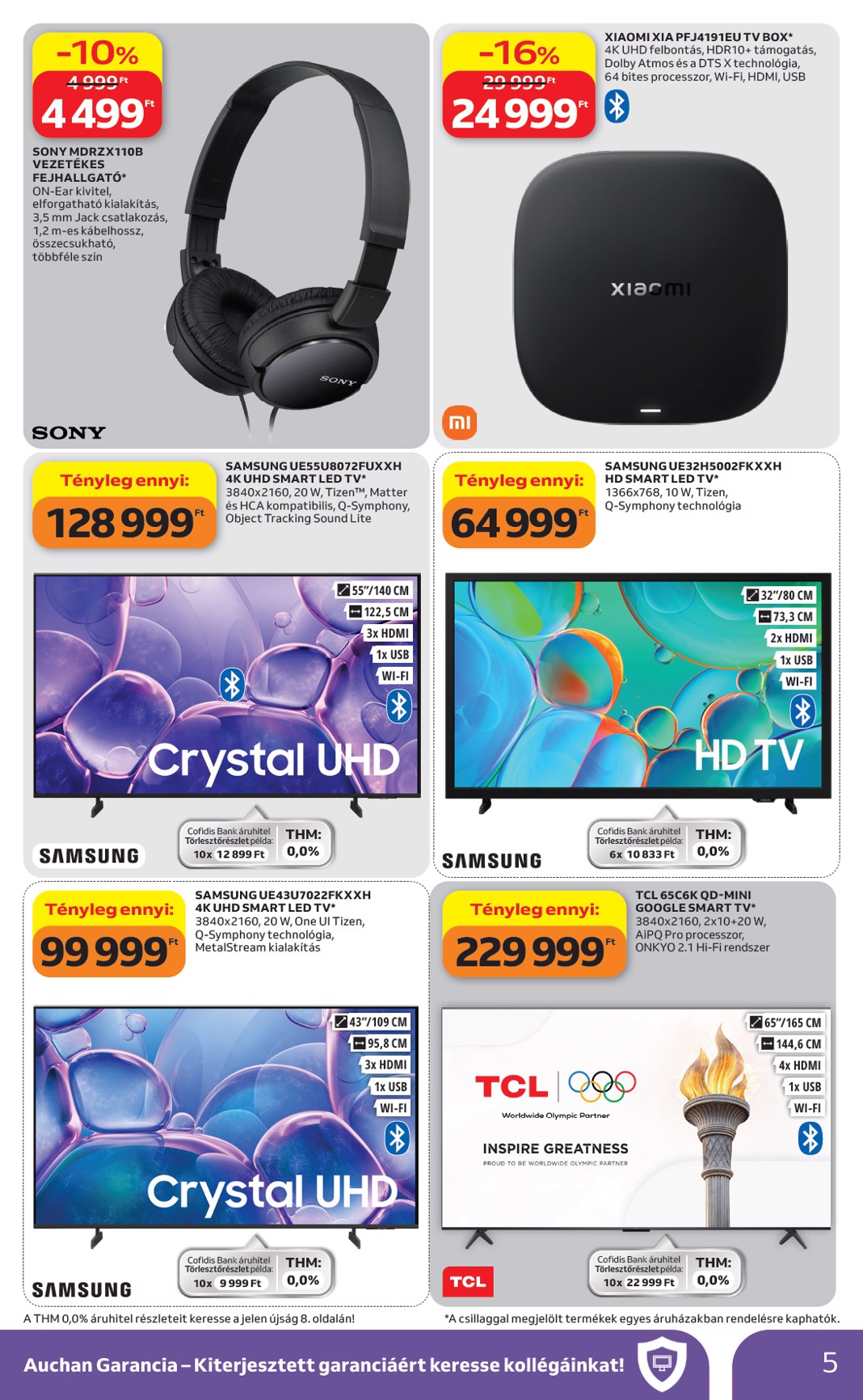 auchan - Aktuális Auchan - Műszaki ajánlataink szórólap érvényes csütörtöktől 2026.10.08.-től szerdától 2026.10.14.-ig - page: 5