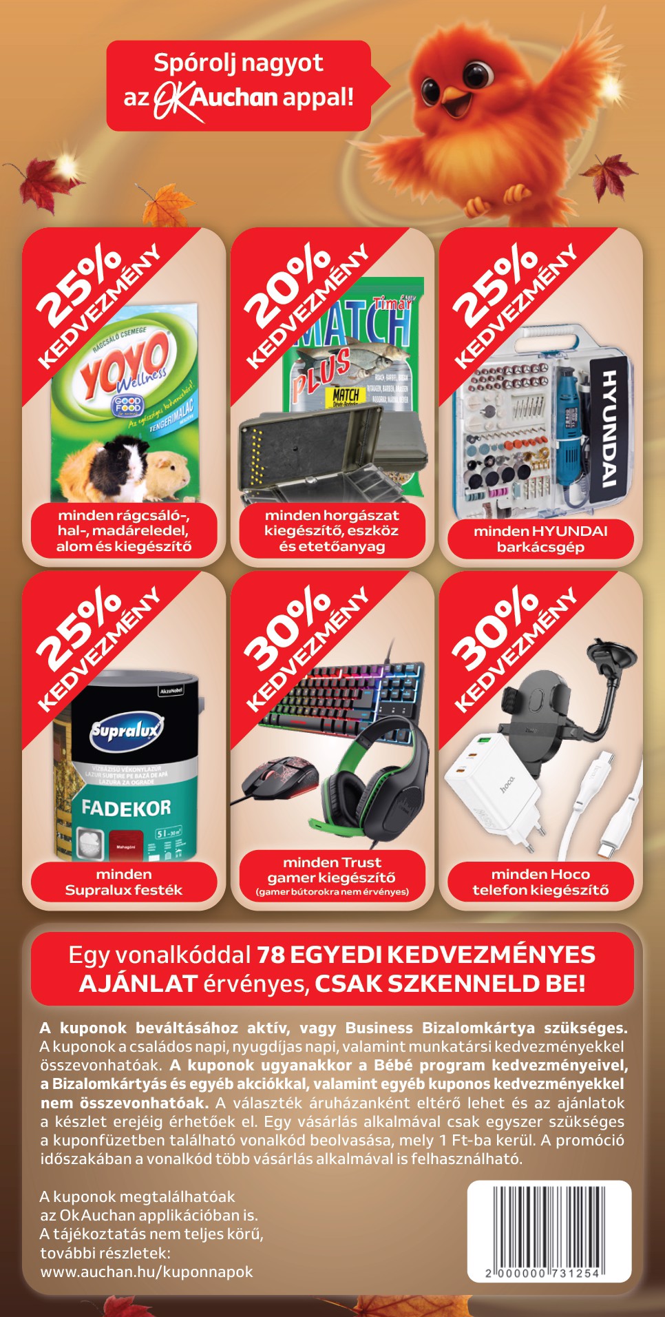 auchan - Aktuális Auchan - Őszi kuponnapok szórólap érvényes csütörtöktől 2026.10.01.-től vasárnaptól 2026.10.11.-ig - page: 8