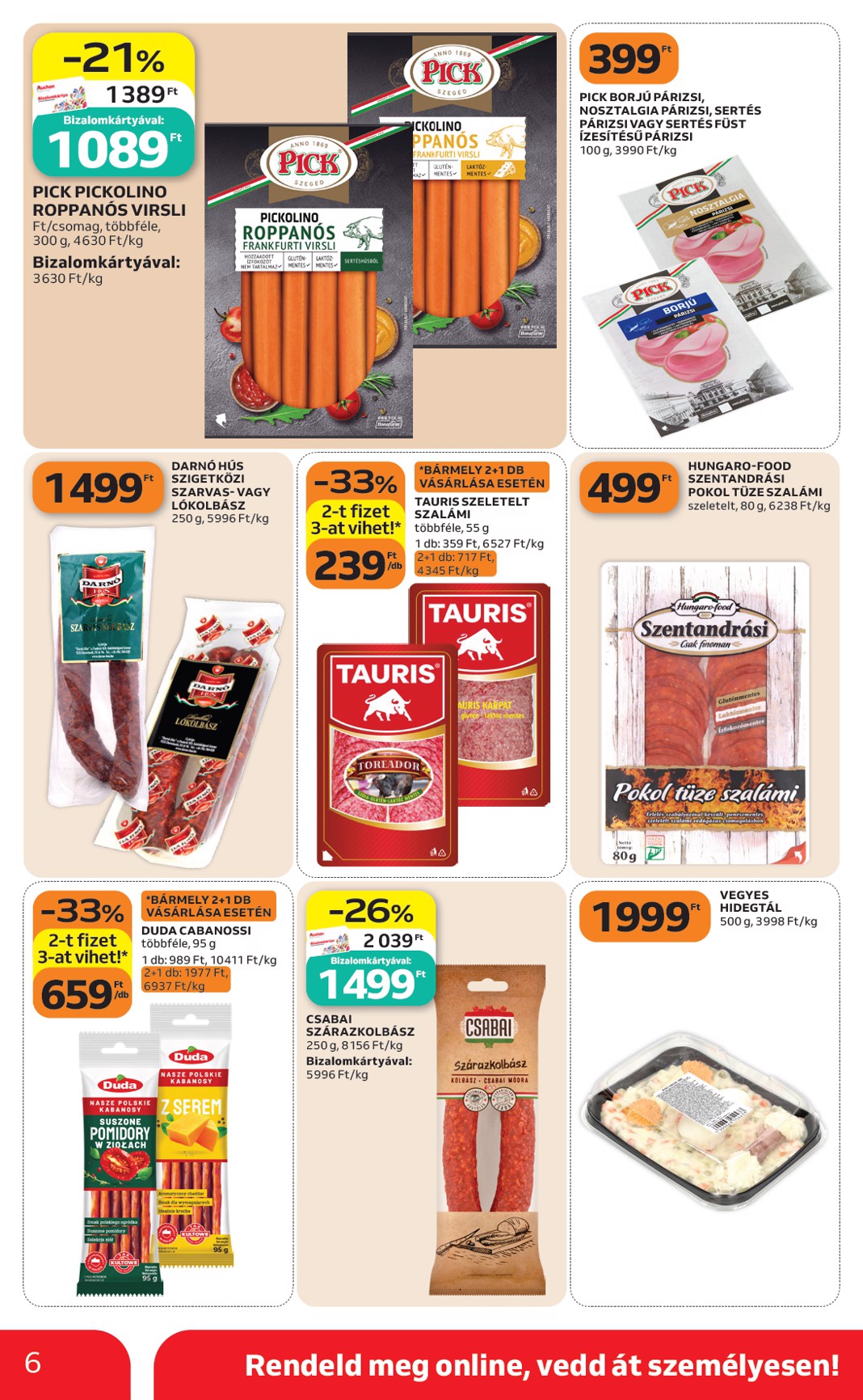 auchan - Aktuális Auchan szupermarket szórólap érvényes csütörtöktől 2026.10.08.-től szerdától 2026.10.14.-ig - page: 6