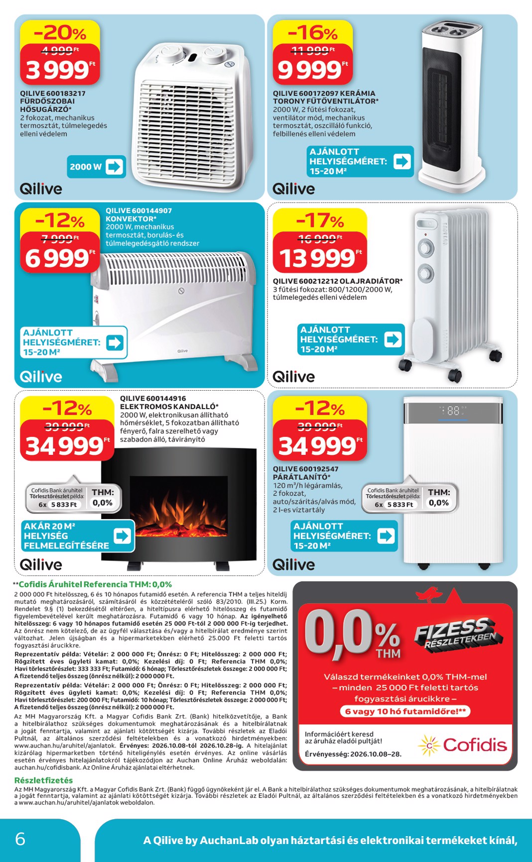 auchan - Aktuális Auchan - Qilive ajánlataink szórólap érvényes csütörtöktől 2026.10.08.-től szerdától 2026.10.28.-ig - page: 6