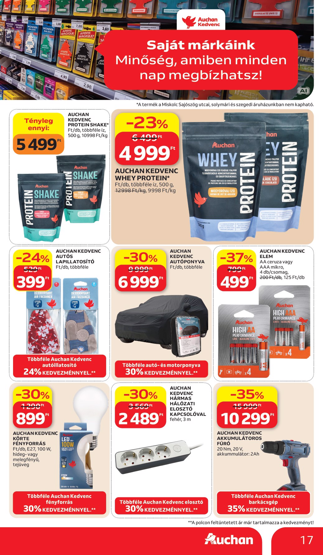 auchan - A jövőbeli Auchan Hipermarket - Sajátmárkás ajánlataink akciós újság csütörtöktől 2026.10.15.-tól szerdától 2026.10.28.-ig érvényes. - page: 17