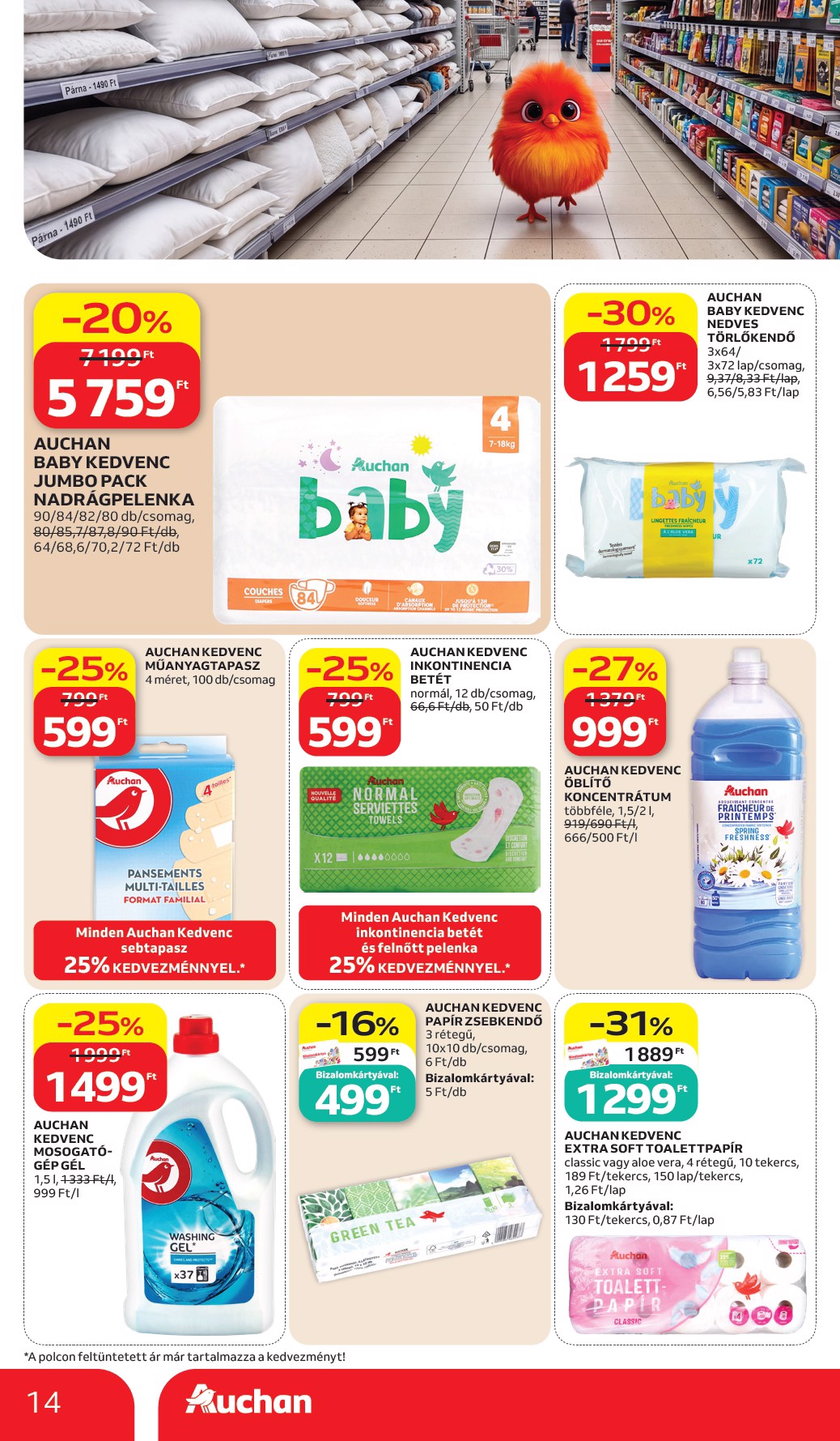 auchan - A jövőbeli Auchan Hipermarket - Sajátmárkás ajánlataink akciós újság csütörtöktől 2026.10.15.-tól szerdától 2026.10.28.-ig érvényes. - page: 14
