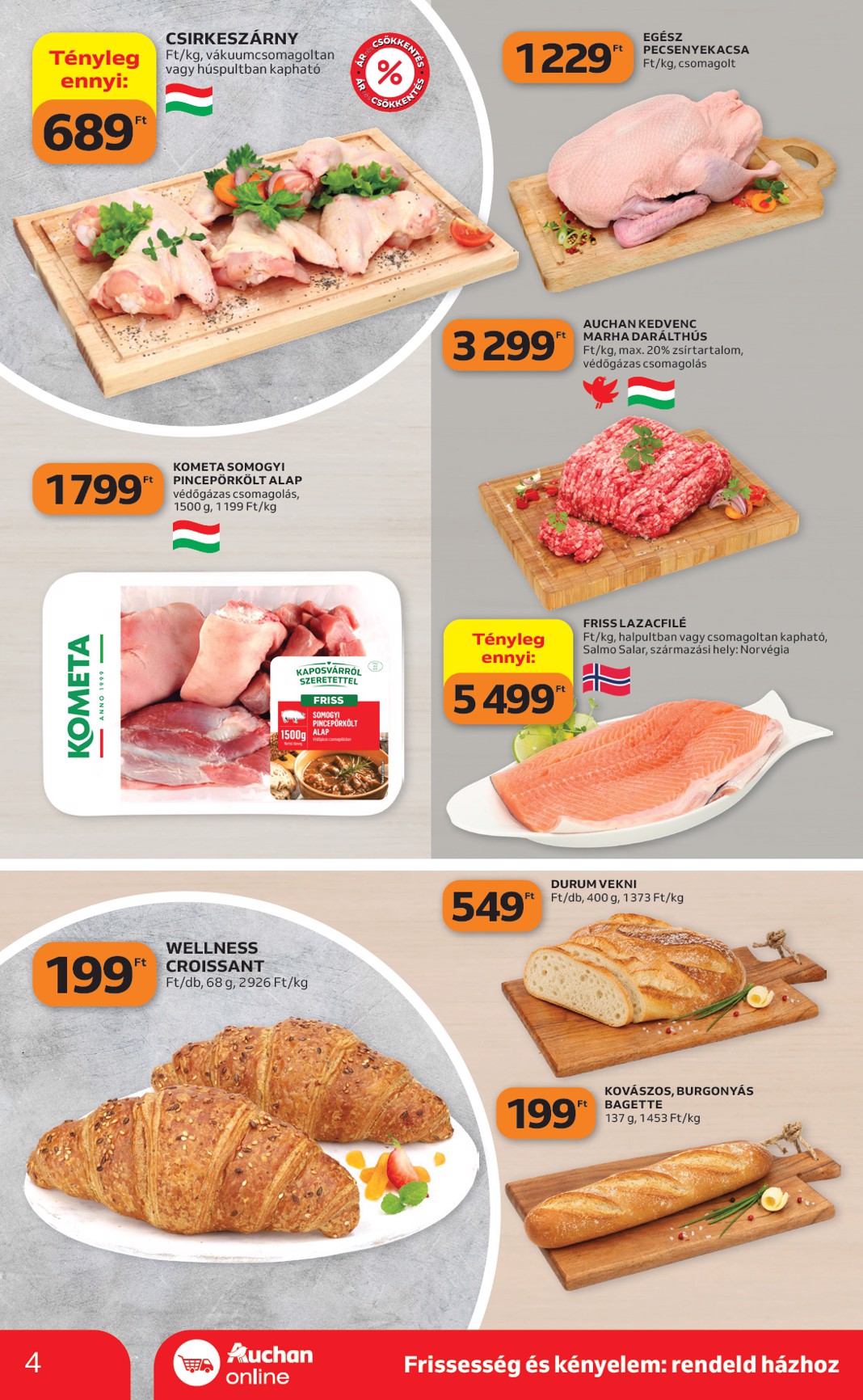 auchan - A jövőbeli Auchan szupermarket akciós újság csütörtöktől 2026.10.15.-tól szerdától 2026.10.21.-ig érvényes. - page: 4