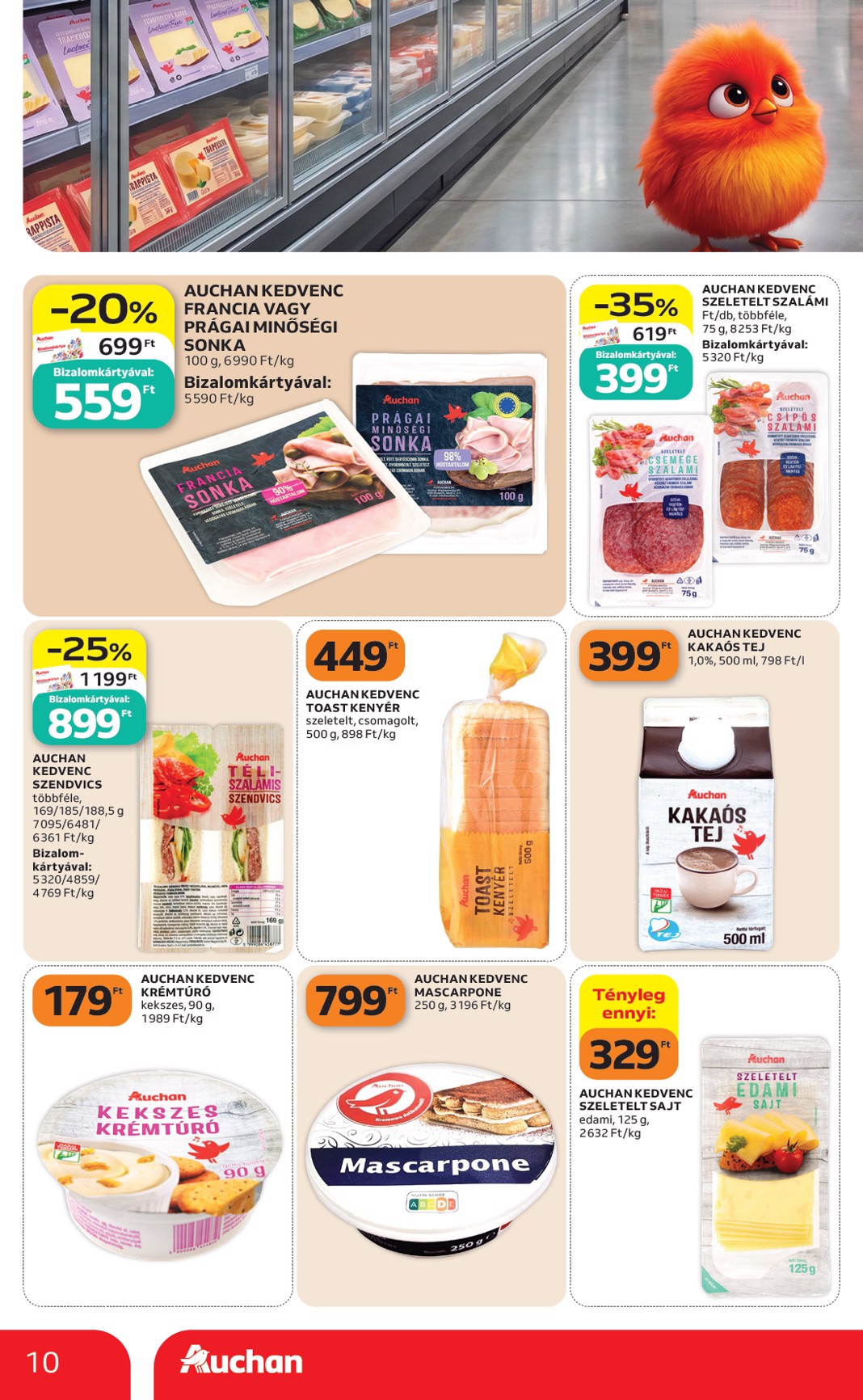 auchan - A jövőbeli Auchan szupermarket akciós újság csütörtöktől 2026.10.15.-tól szerdától 2026.10.21.-ig érvényes. - page: 10