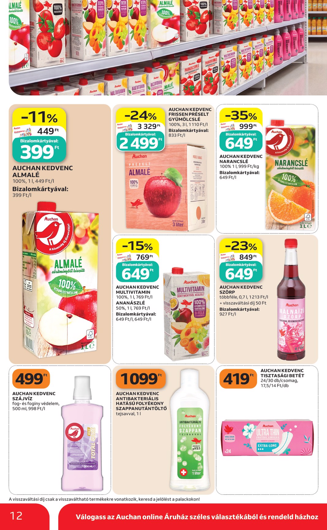 auchan - A jövőbeli Auchan szupermarket akciós újság csütörtöktől 2026.10.15.-tól szerdától 2026.10.21.-ig érvényes. - page: 12