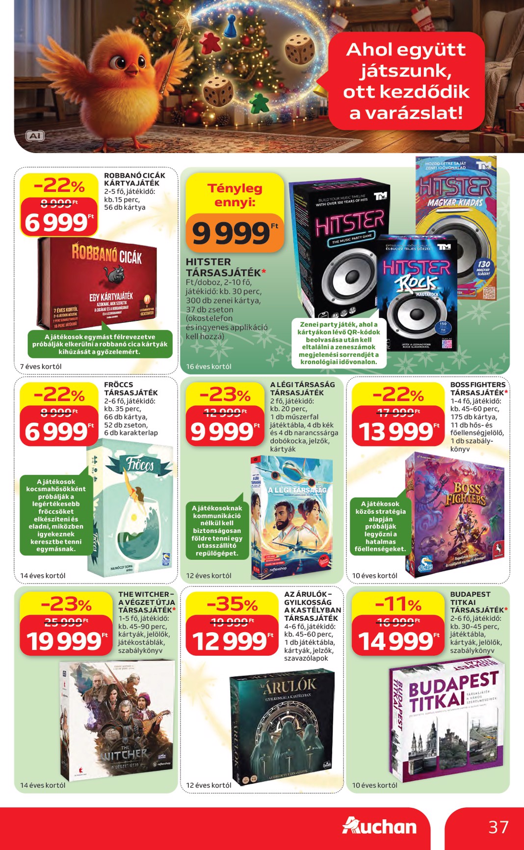 auchan - A jövőbeli Auchan Hipermarket akciós újság csütörtöktől 2026.10.22.-tól szerdától 2026.11.25.-ig érvényes. - page: 37