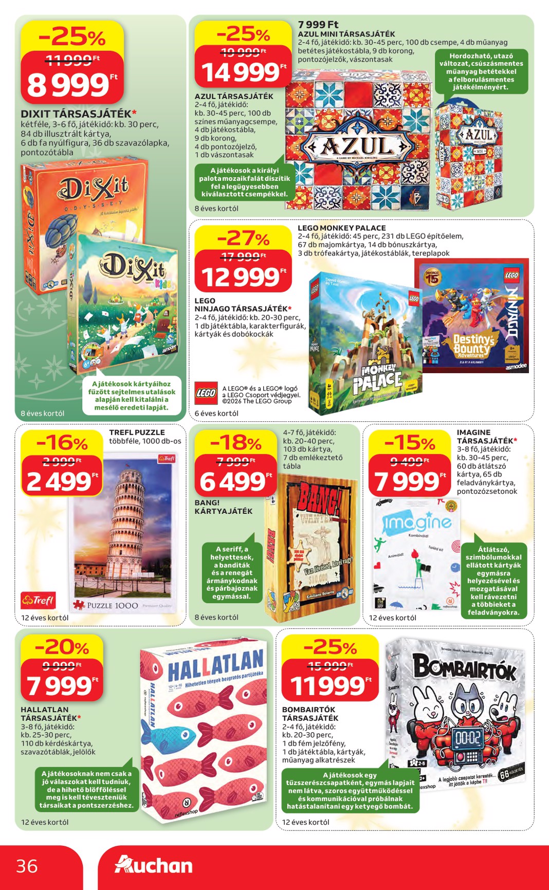 auchan - A jövőbeli Auchan Hipermarket akciós újság csütörtöktől 2026.10.22.-tól szerdától 2026.11.25.-ig érvényes. - page: 36