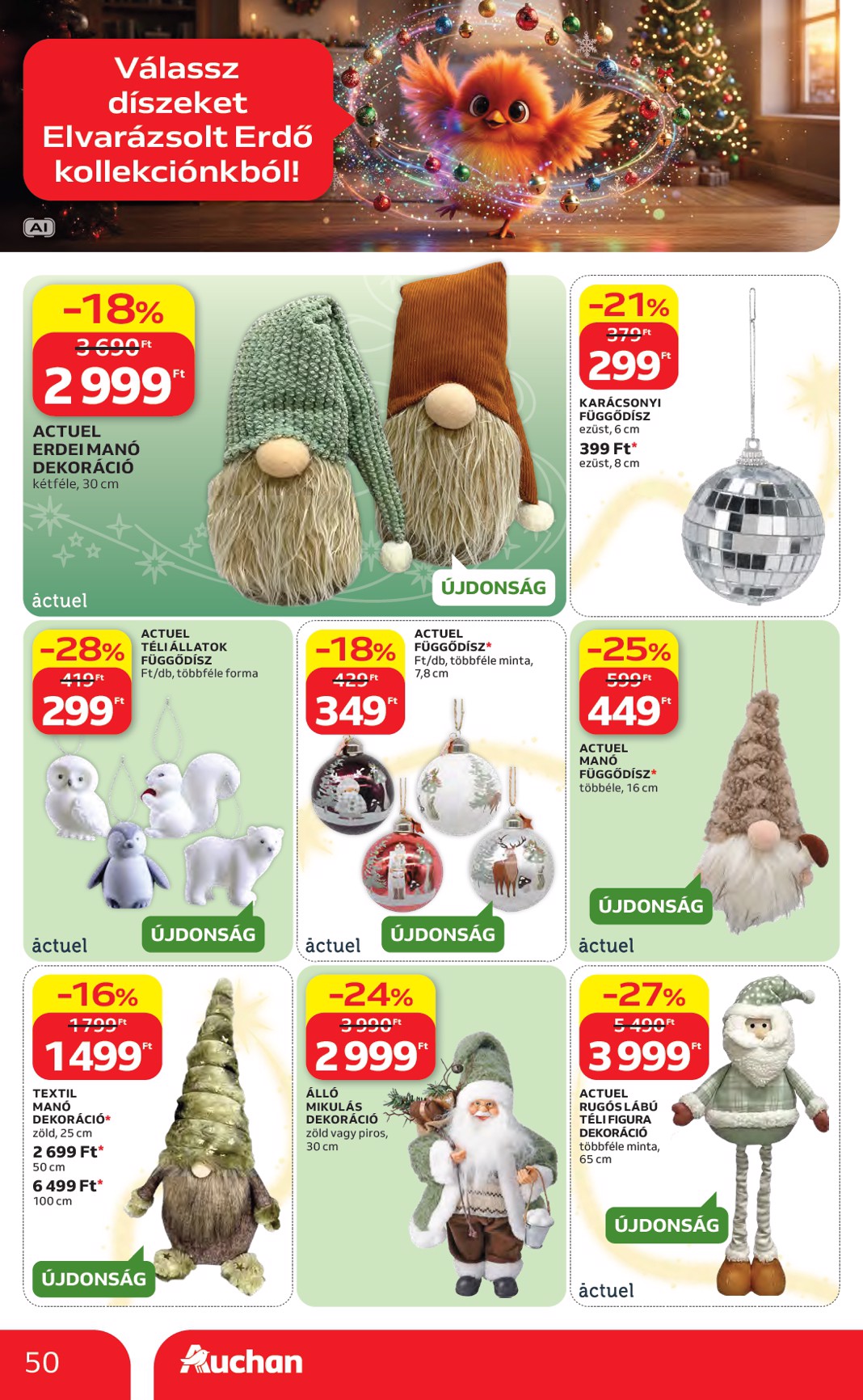 auchan - A jövőbeli Auchan Hipermarket akciós újság csütörtöktől 2026.10.22.-tól szerdától 2026.11.25.-ig érvényes. - page: 50
